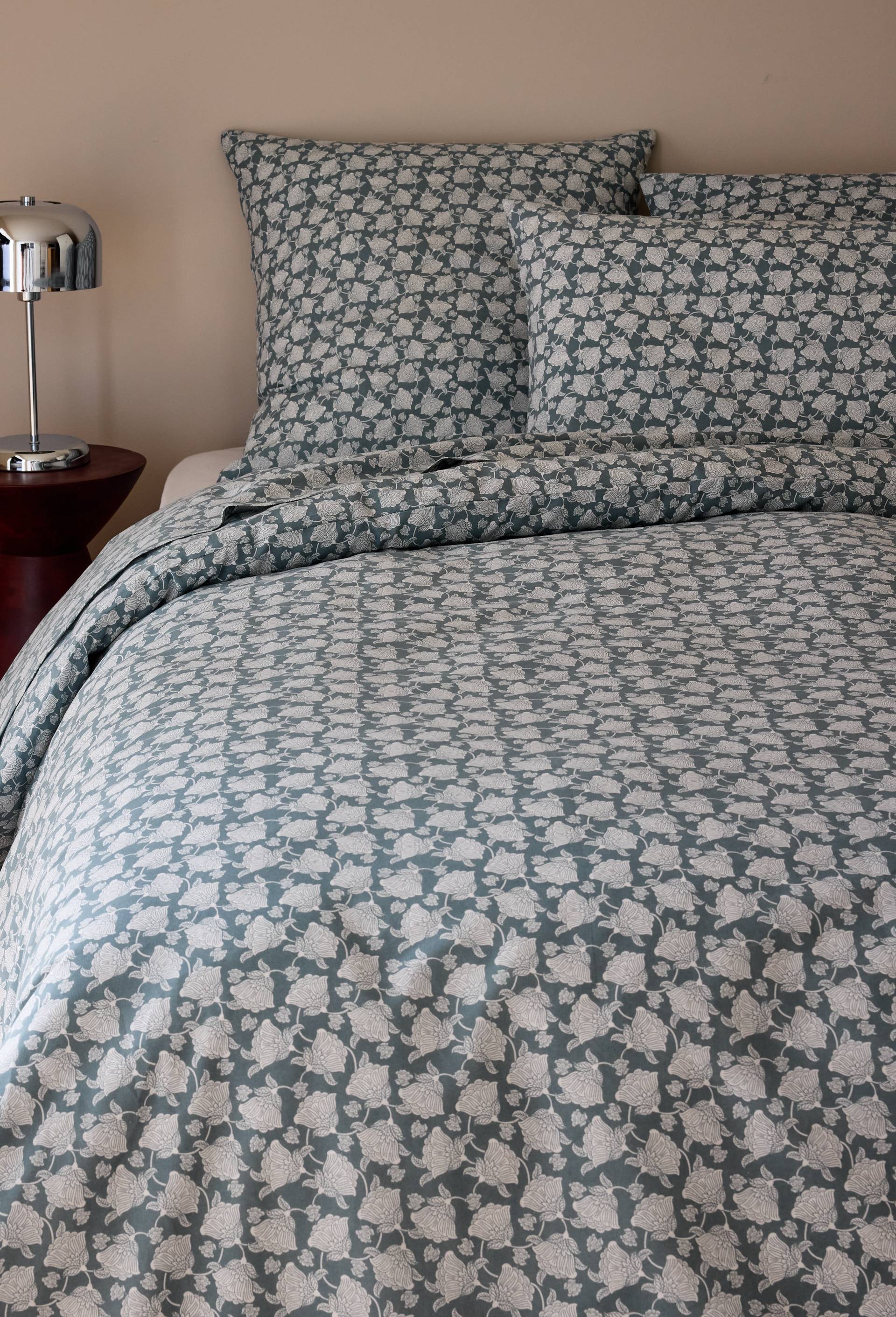 Housse de couette imprim&eacute;e, 100% coton bio GOTS, Vert clair, large image number 0
