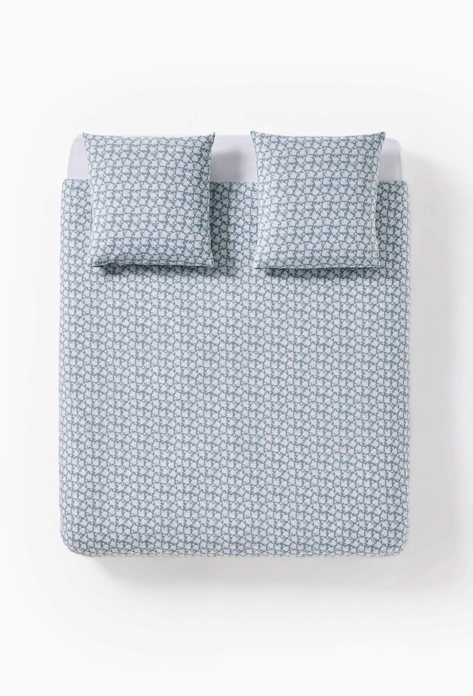 Housse de couette imprim&eacute;e, 100% coton bio GOTS, Vert clair, large image number 1
