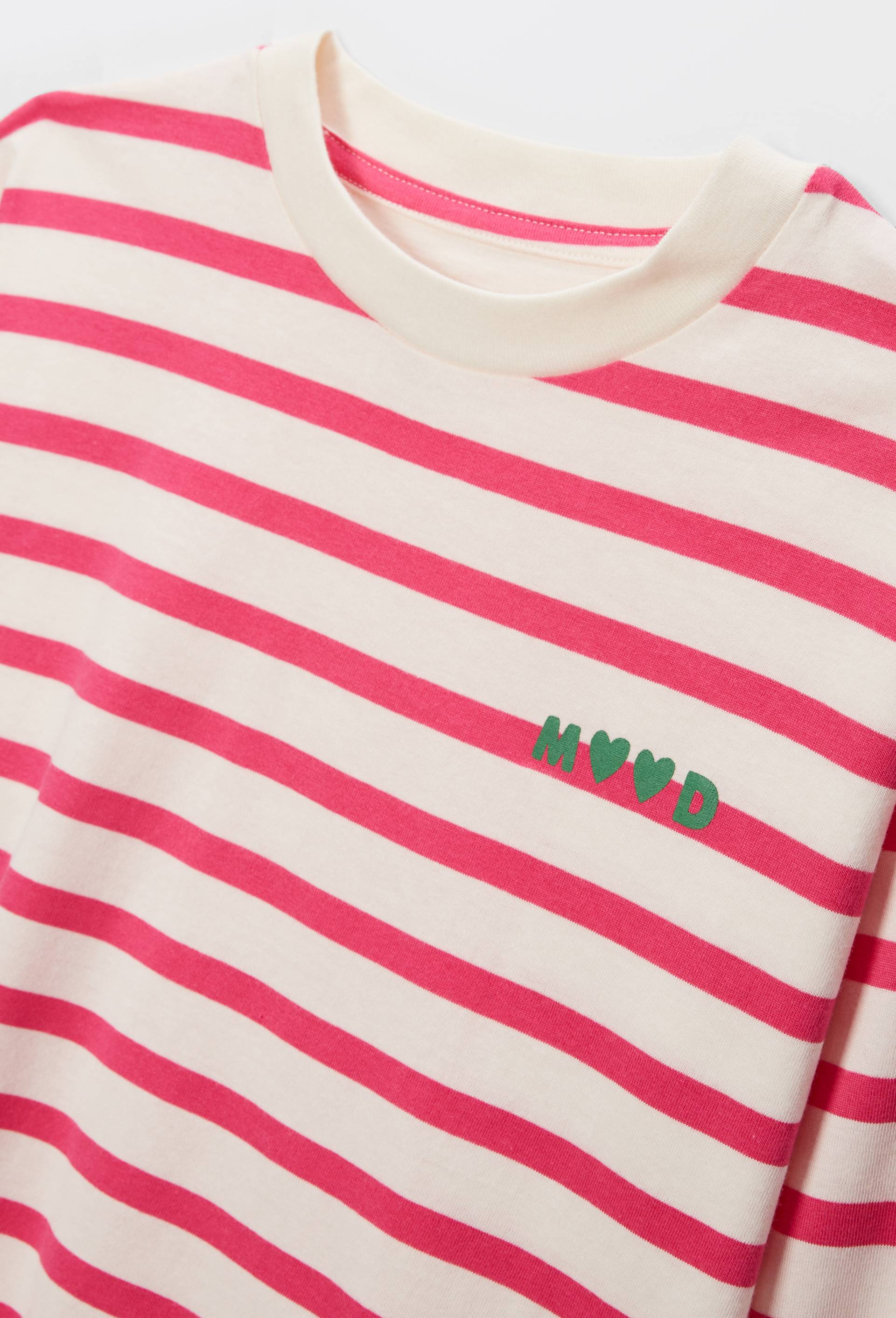 T-shirt manches longues &agrave; rayures, Rose, large image number 2.0
