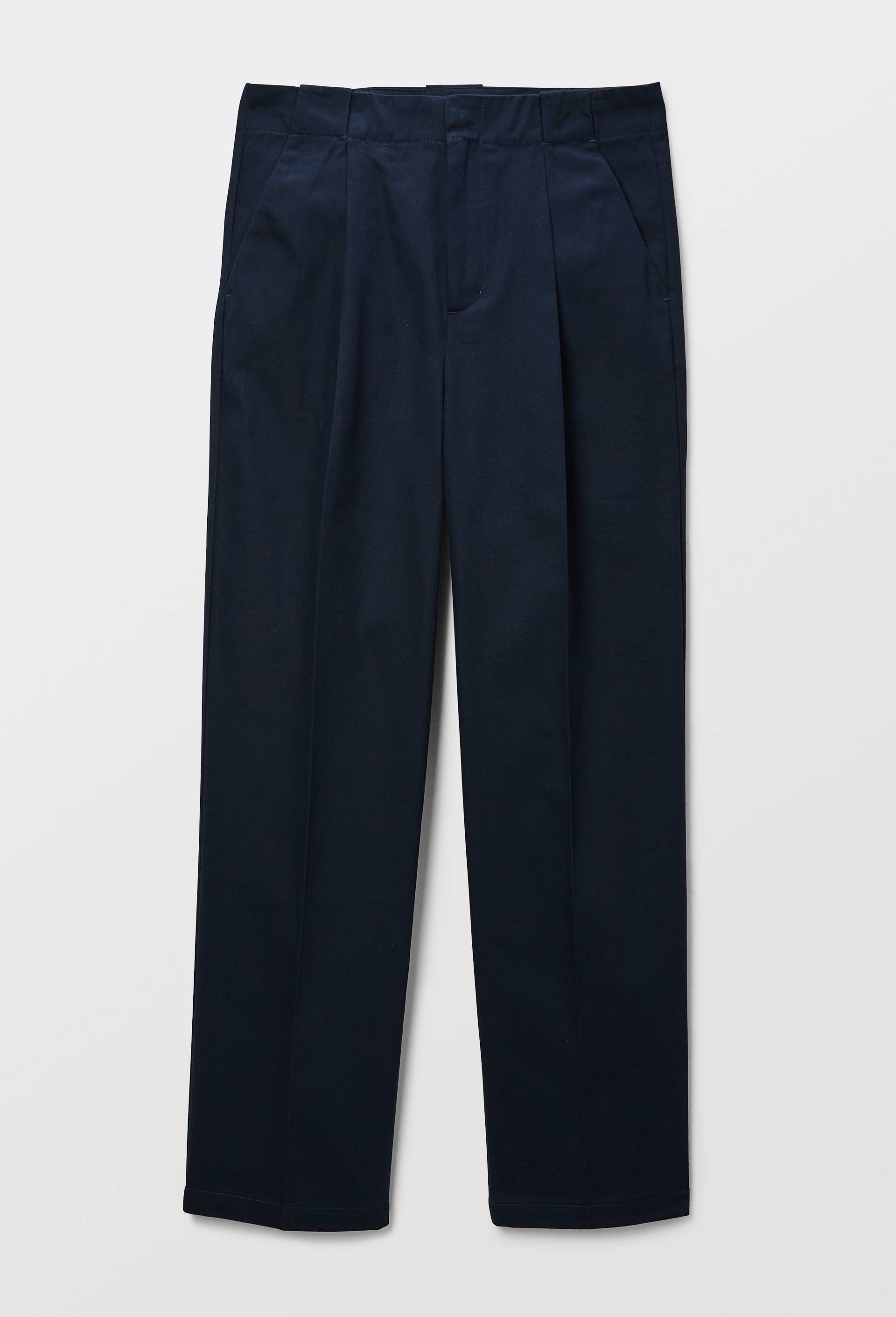 Pantalon droit en coton, Bleu fonc&eacute;, large image number 2.0
