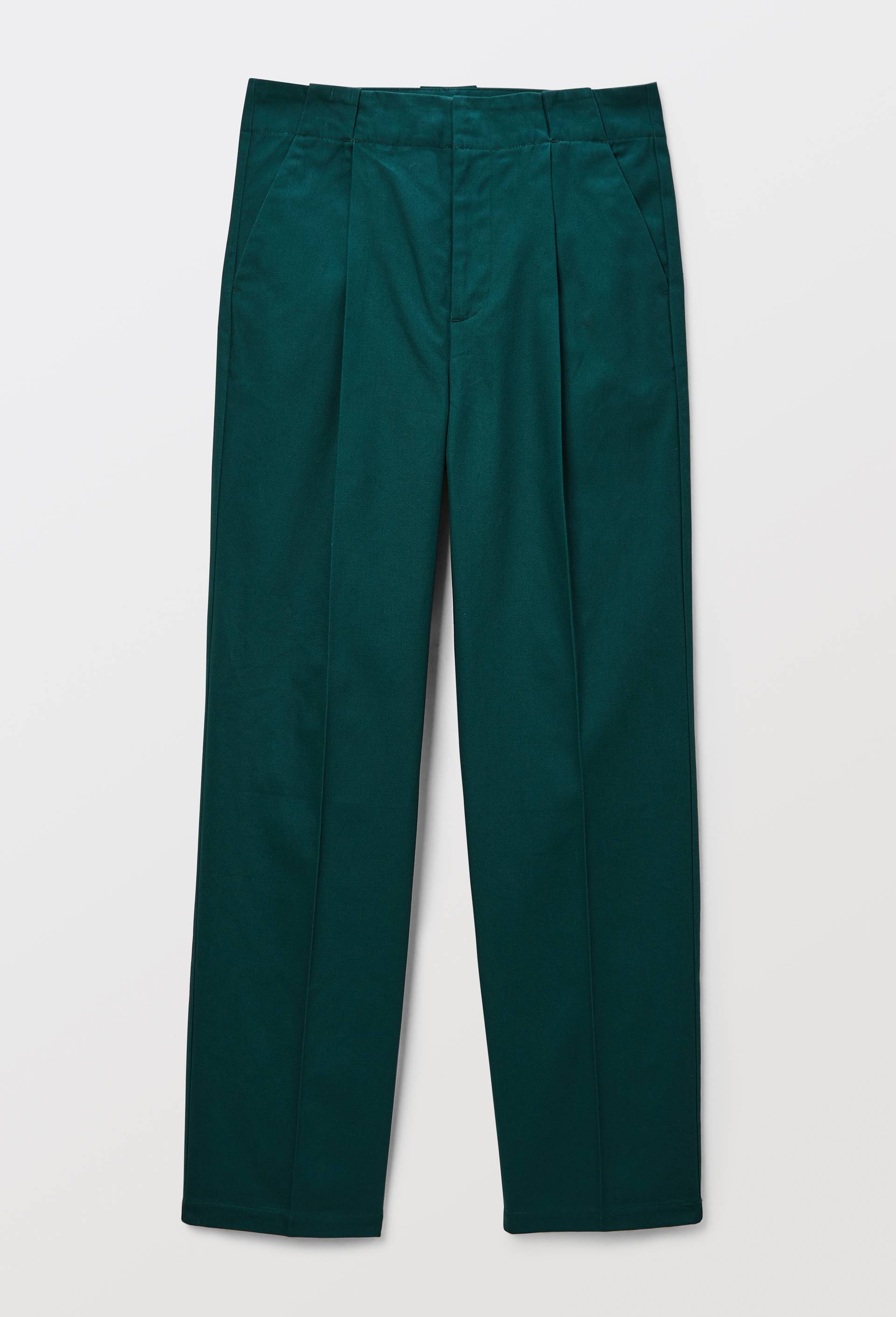 Pantalon droit en coton, Vert fonc&eacute;, large image number 2.0