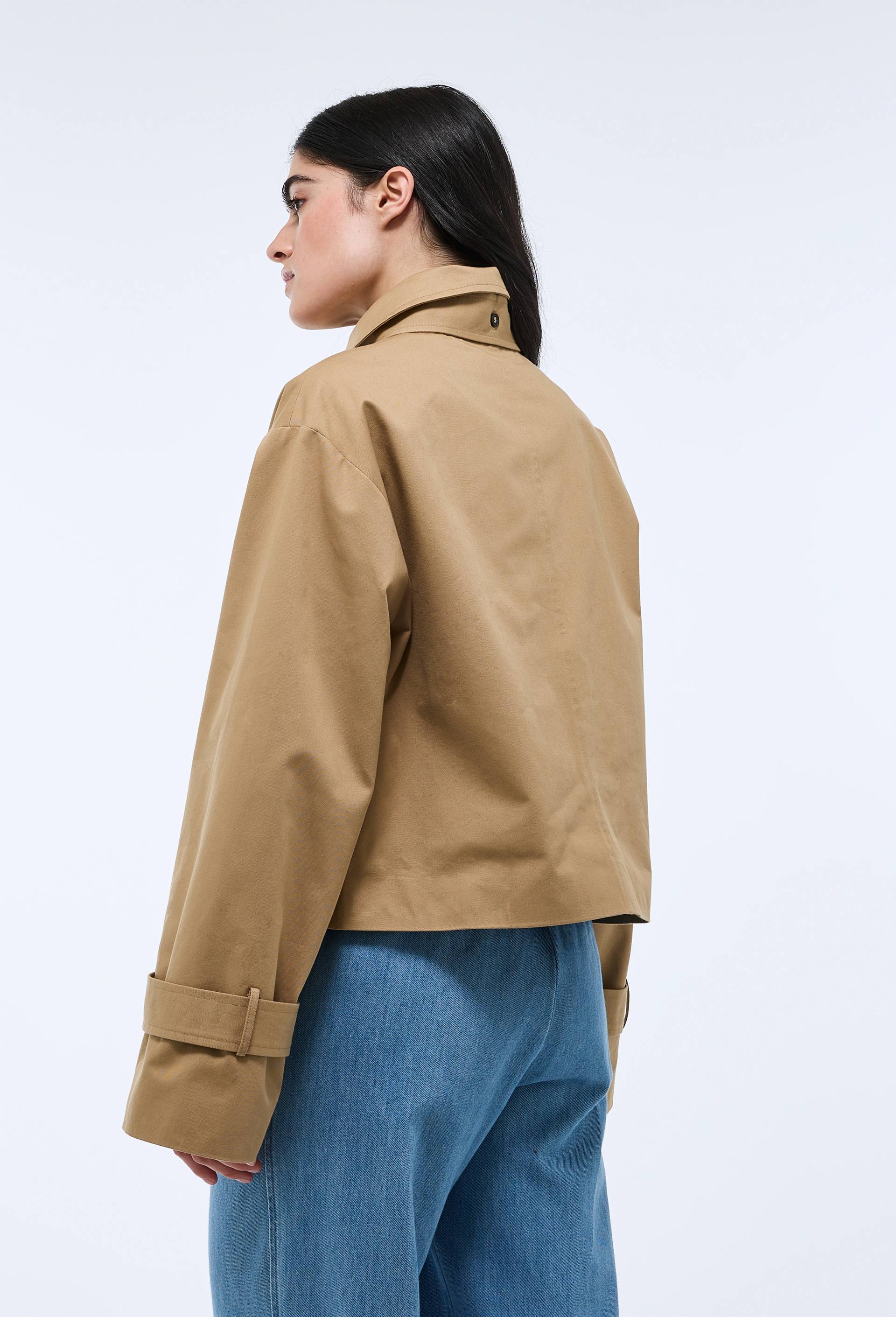 Trench court contenant du coton, Beige, large image number 2