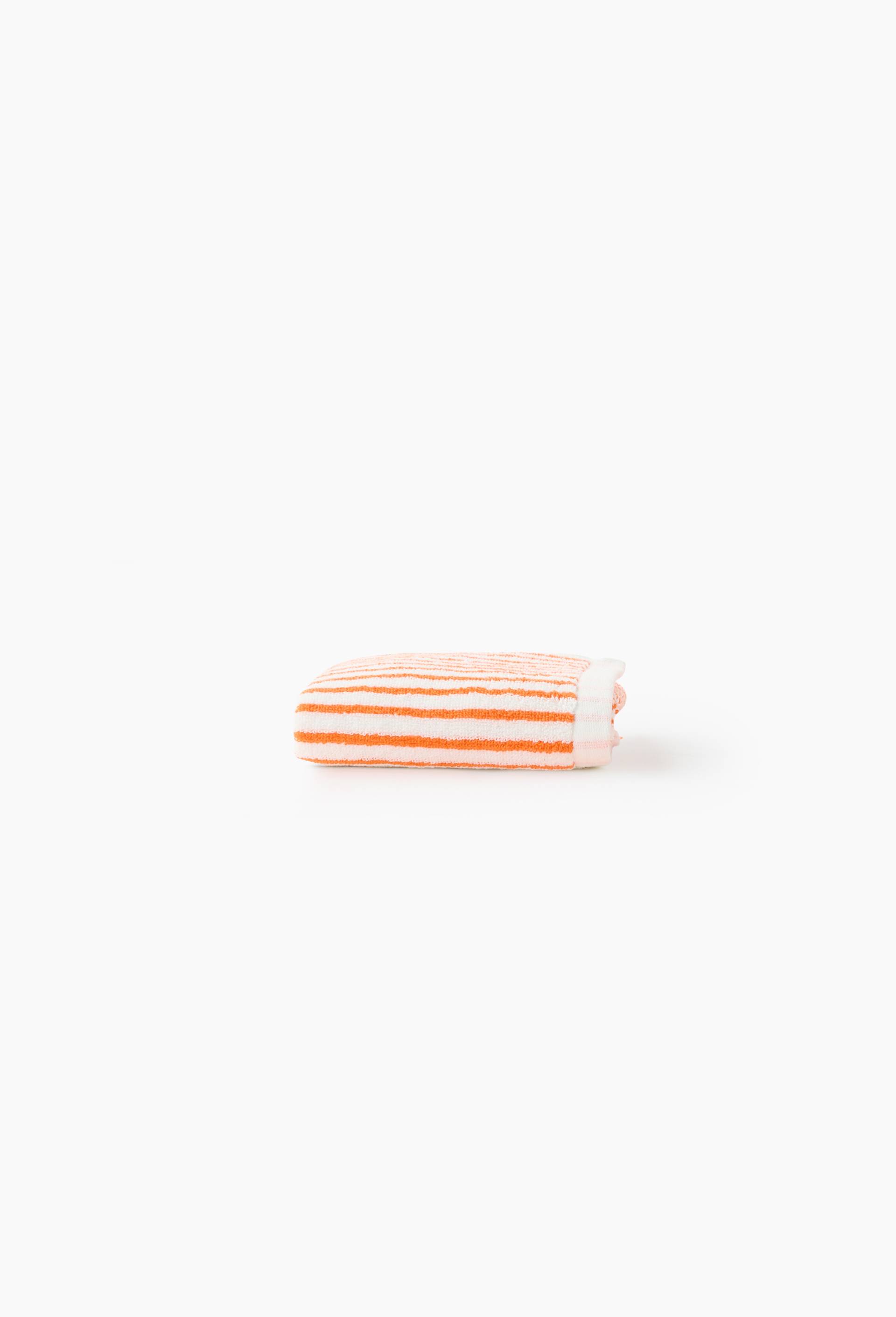 Serviette de bain rayée, en coton BIO GOTS, Bleu foncé, swatch image