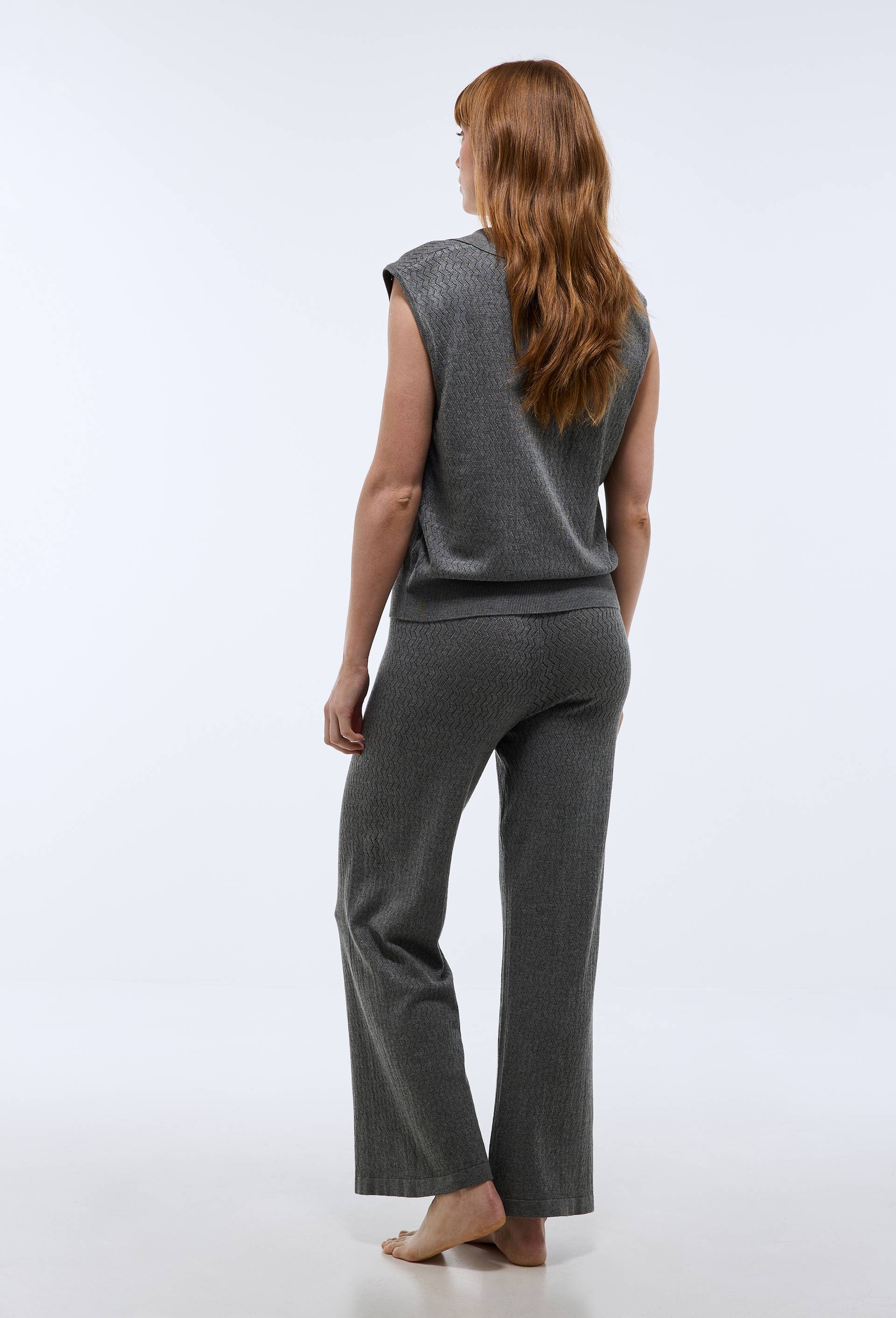 Pantalon en maille uni, Gris, large image number 2