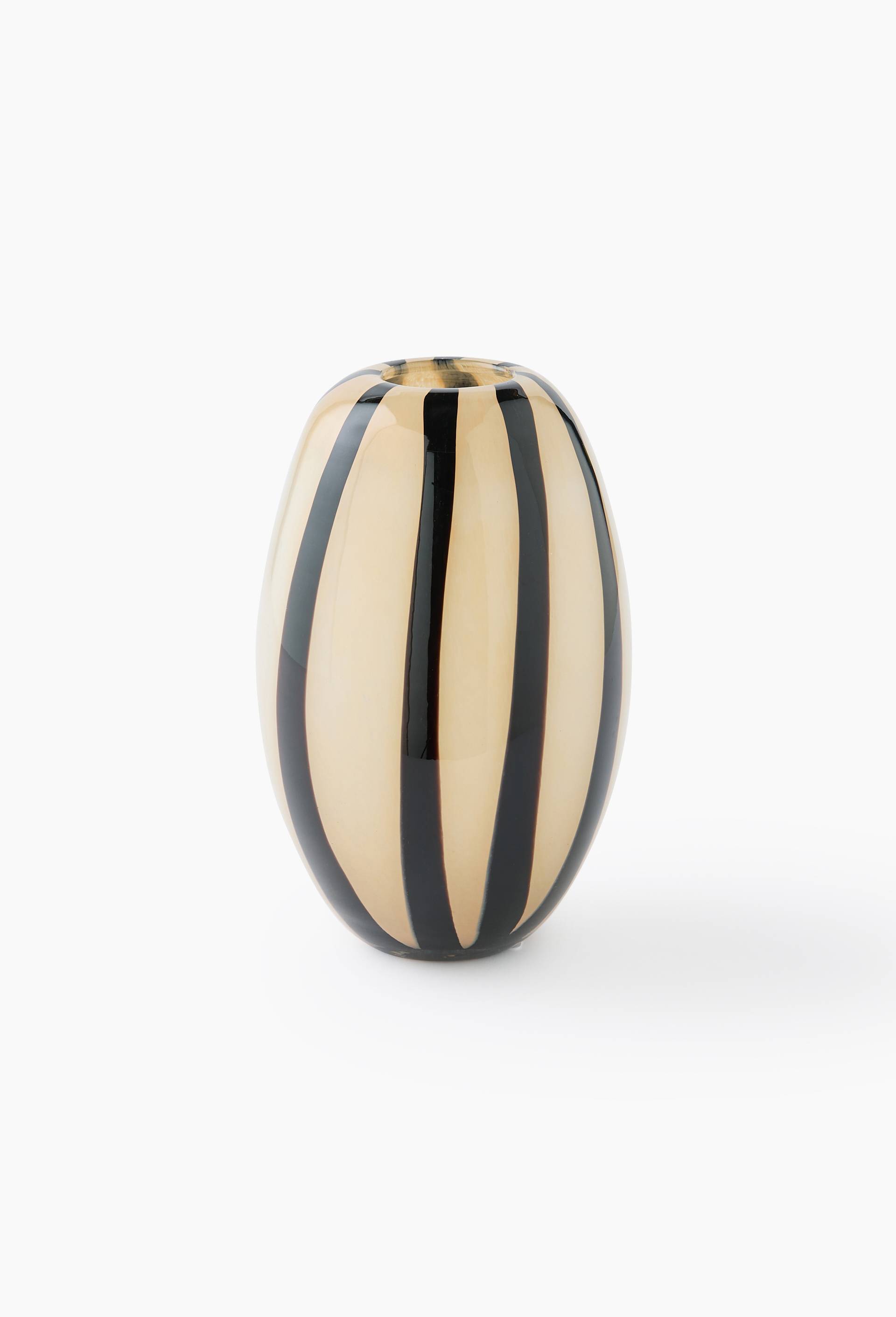 Vase ovale, 16xH25cm, en verre, Brun, large image number 0.0