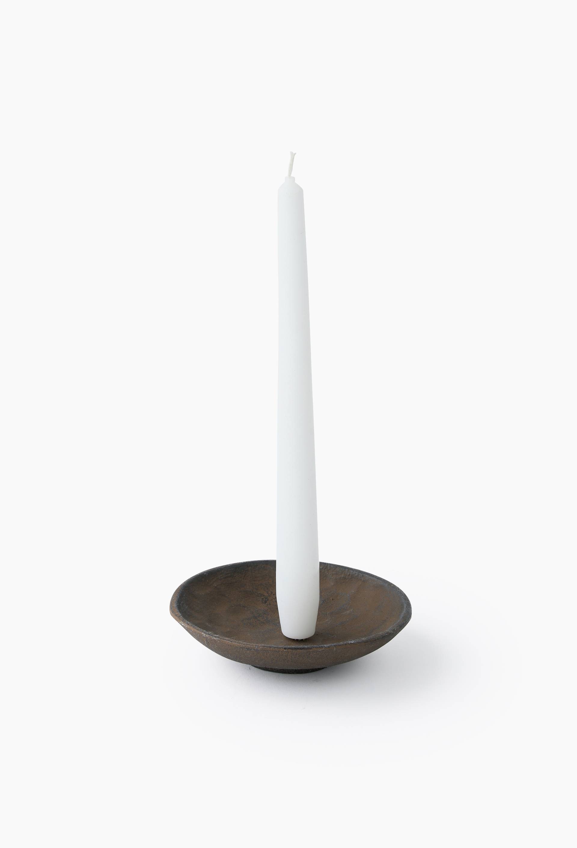 Soucoupe dessous de bougies, H3x12,5cm en aluminium, Noir, large image number 0