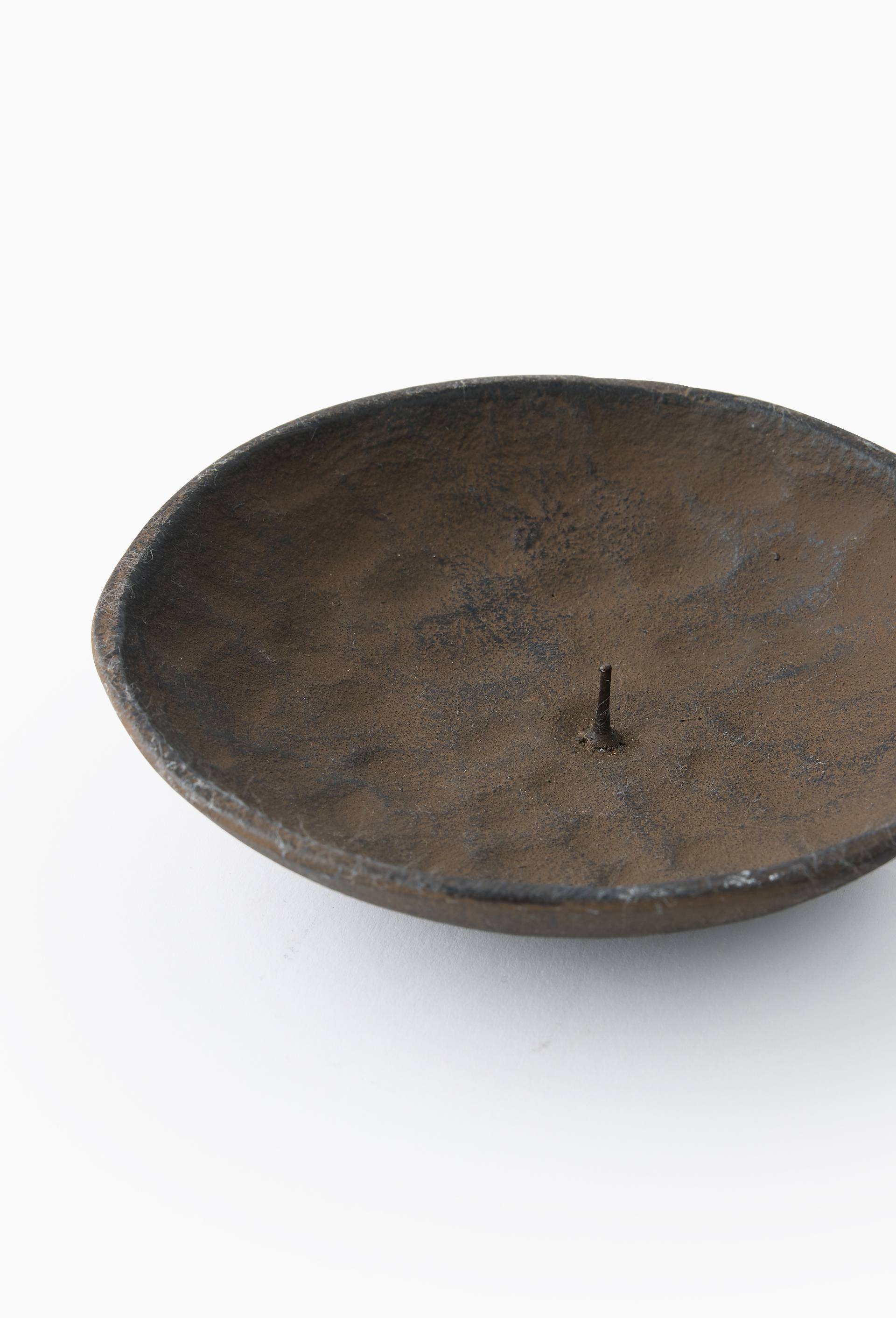 Soucoupe dessous de bougies, H3x12,5cm en aluminium, Noir, large image number 1.0