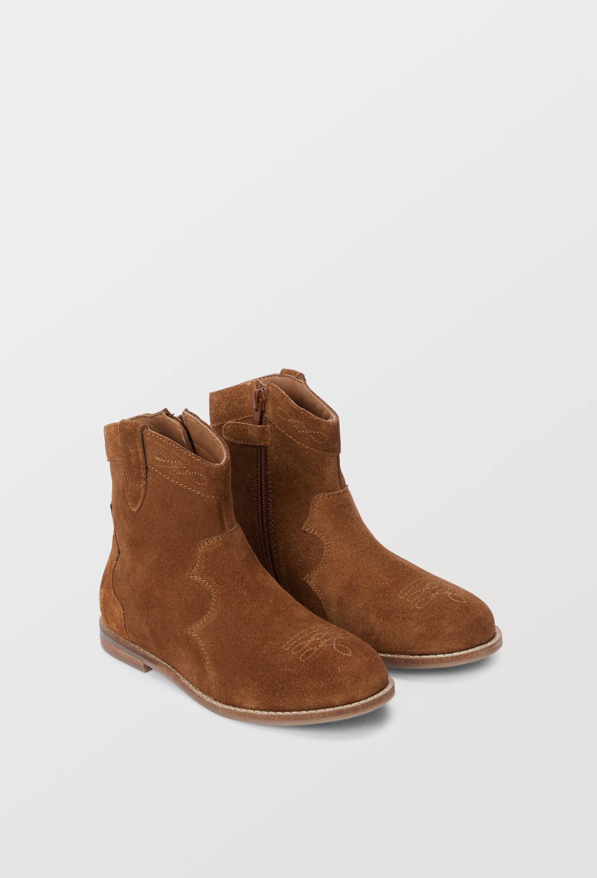 Bottines en cuir, Beige, swatch image