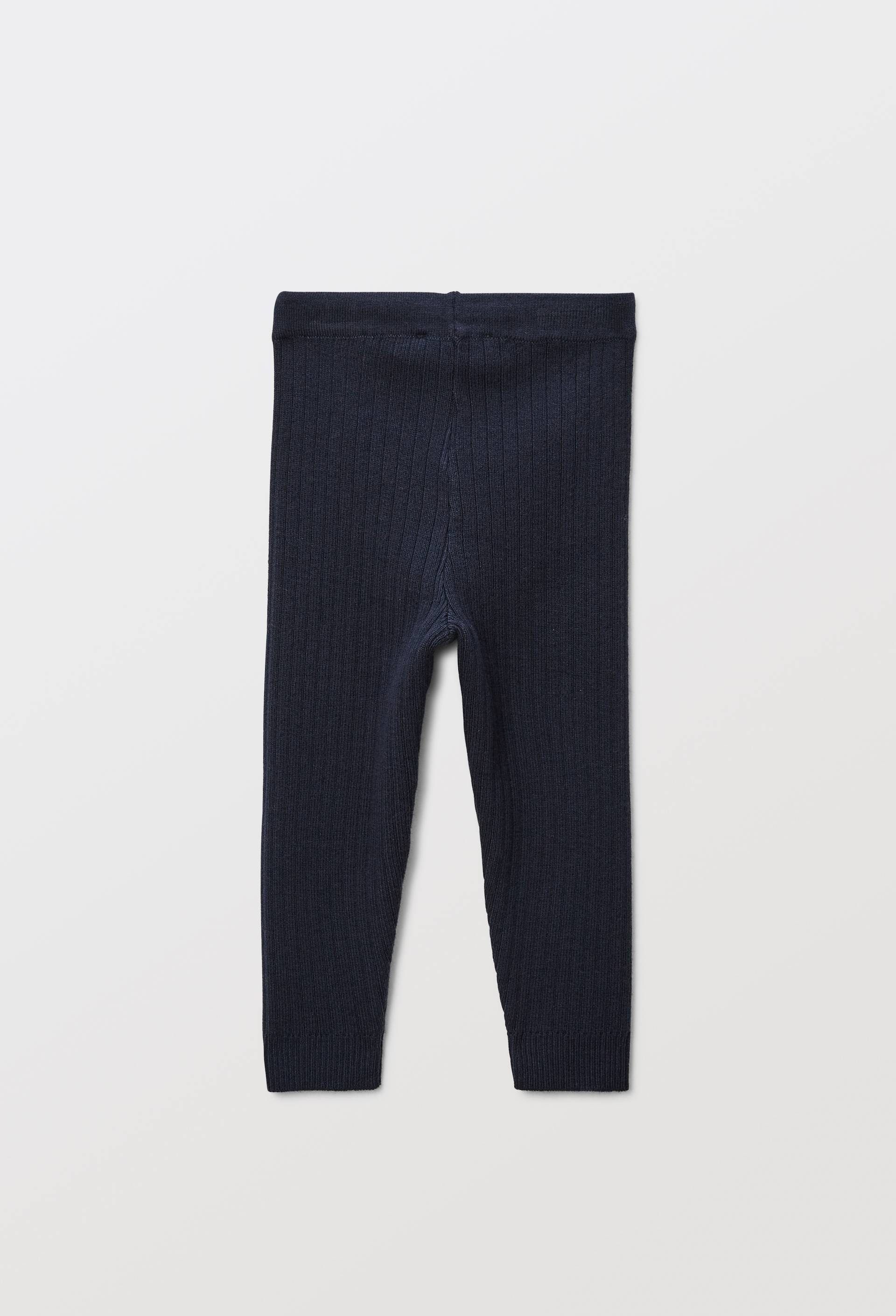 Legging c&ocirc;tel&eacute; uni en tricot, Bleu fonc&eacute;, large image number 1.0