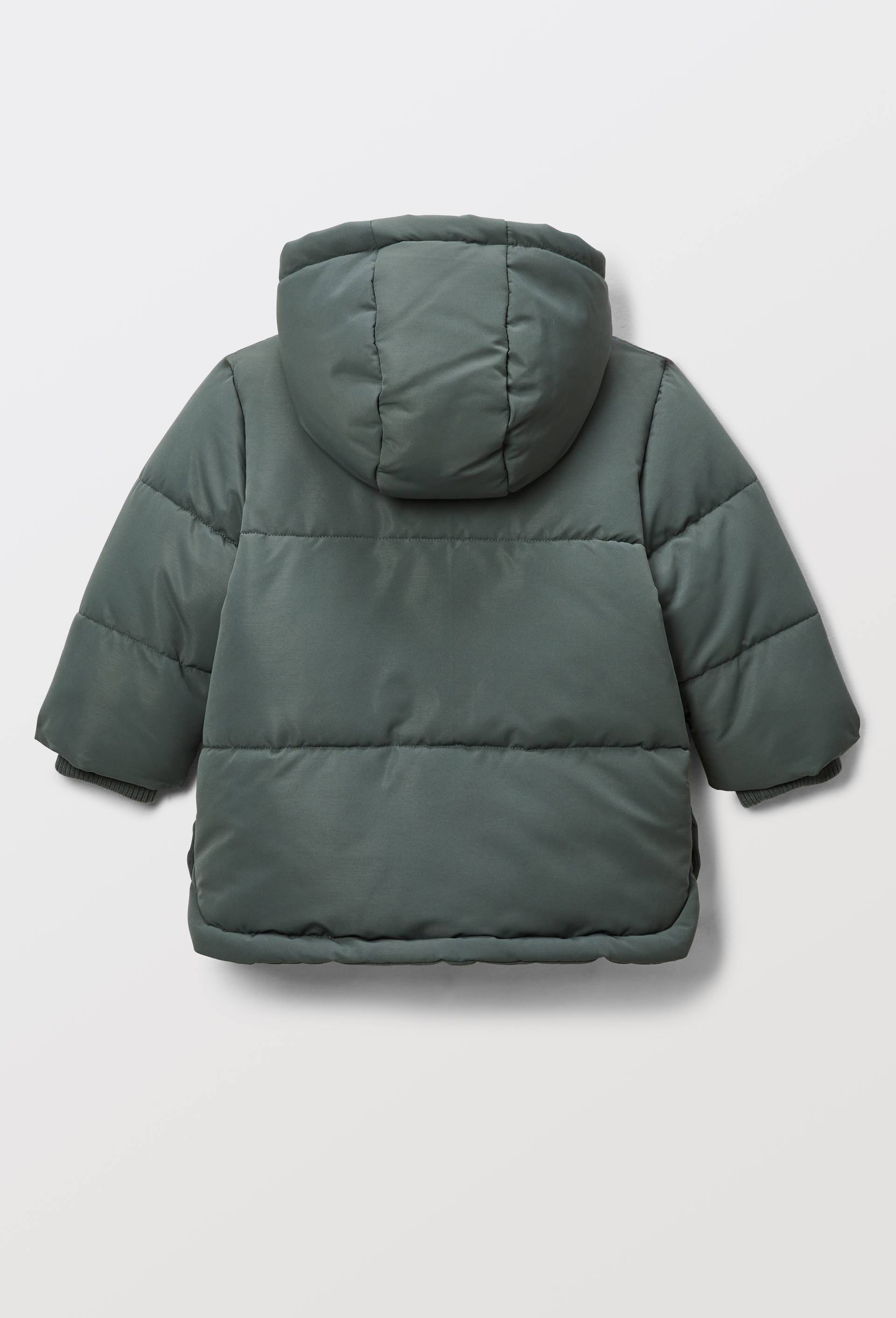 Parka &agrave; capuche unie doubl&eacute;e en fausse fourrure, Vert, large image number 2