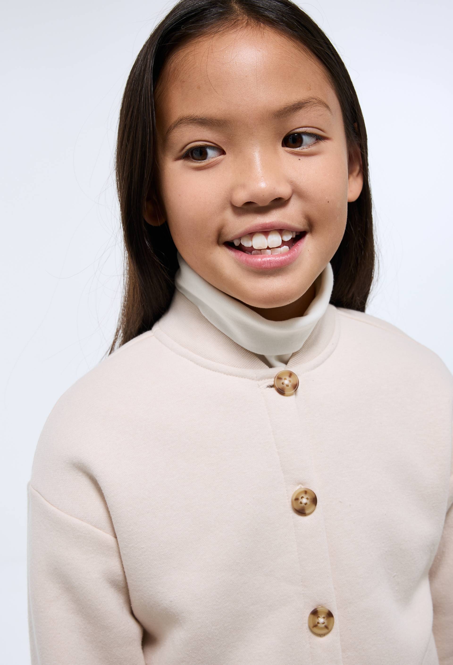 Cardigan bouton pression en coton, Beige clair, large image number 1