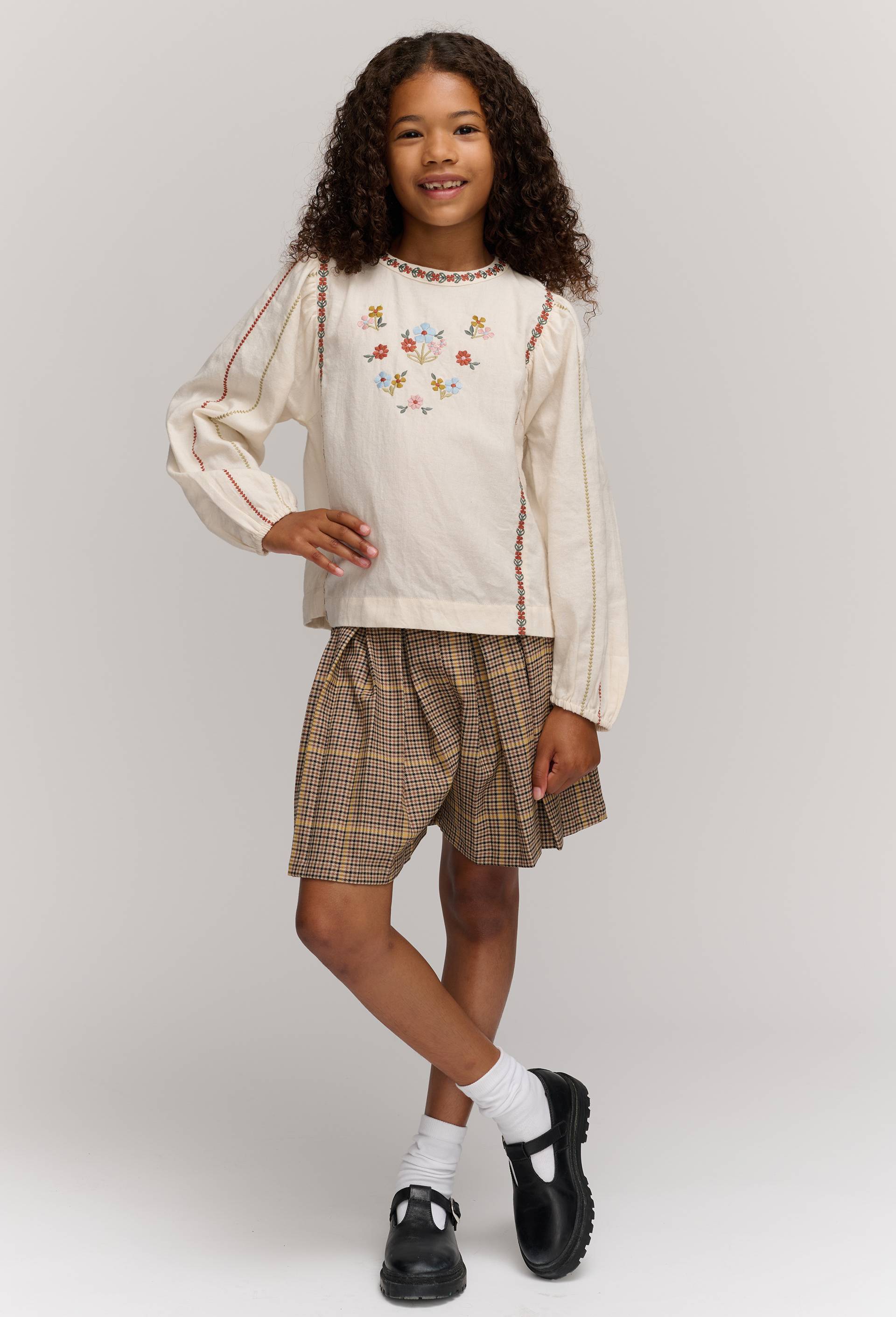 Jupe-short à carreaux NOIR pour enfant MONOPRIX