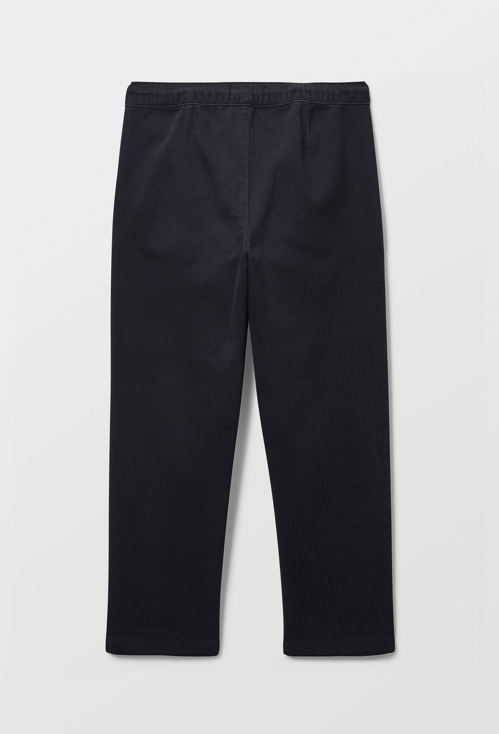 Pantalon droit &eacute;lastiqu&eacute; uni en coton BIO GOTS, Noir, large image number 2