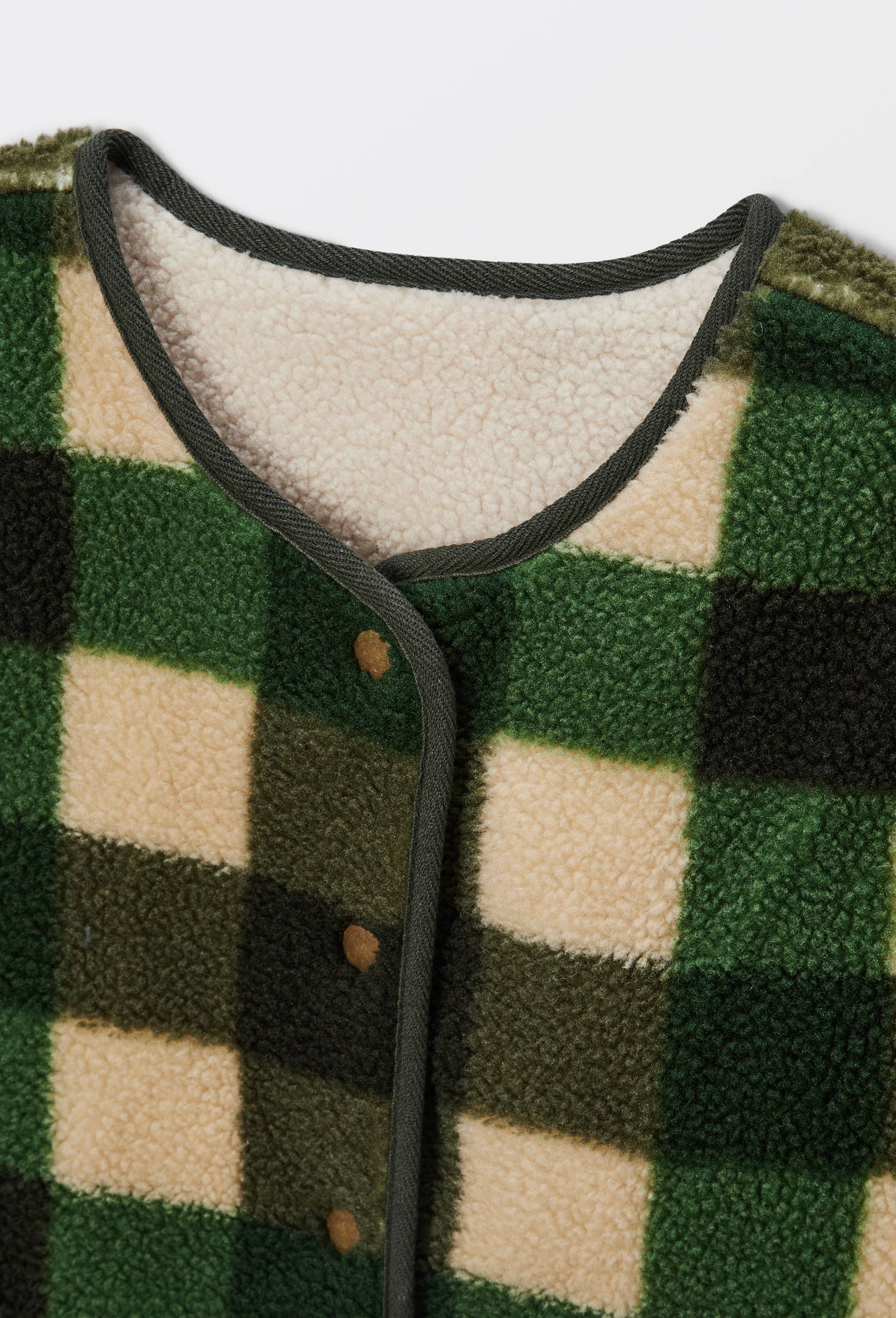 Gilet sans manches et r&eacute;versible en sherpa, Vert, large image number 2.0