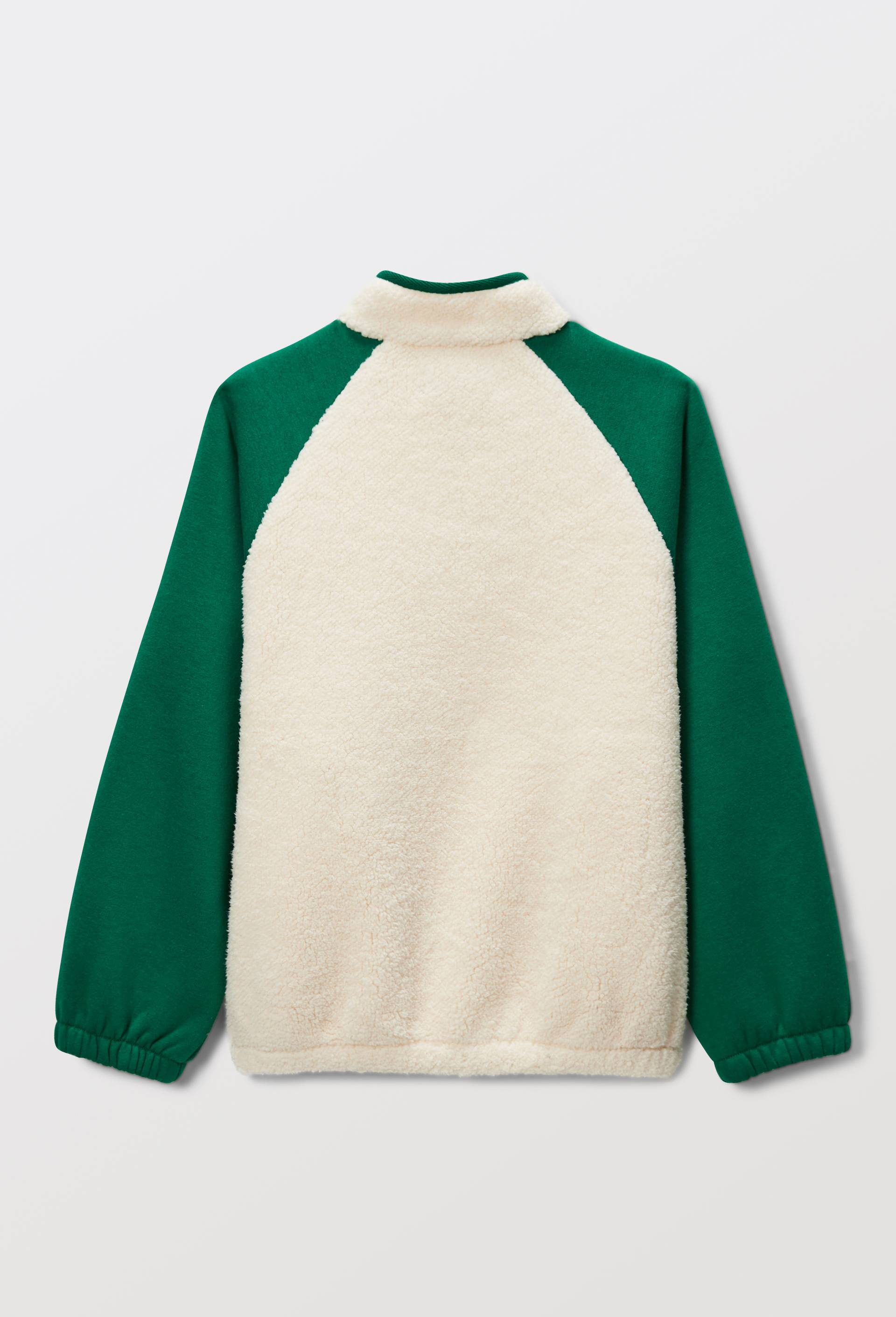 Sweat en sherpa avec poche kangourou, Vert, large image number 1