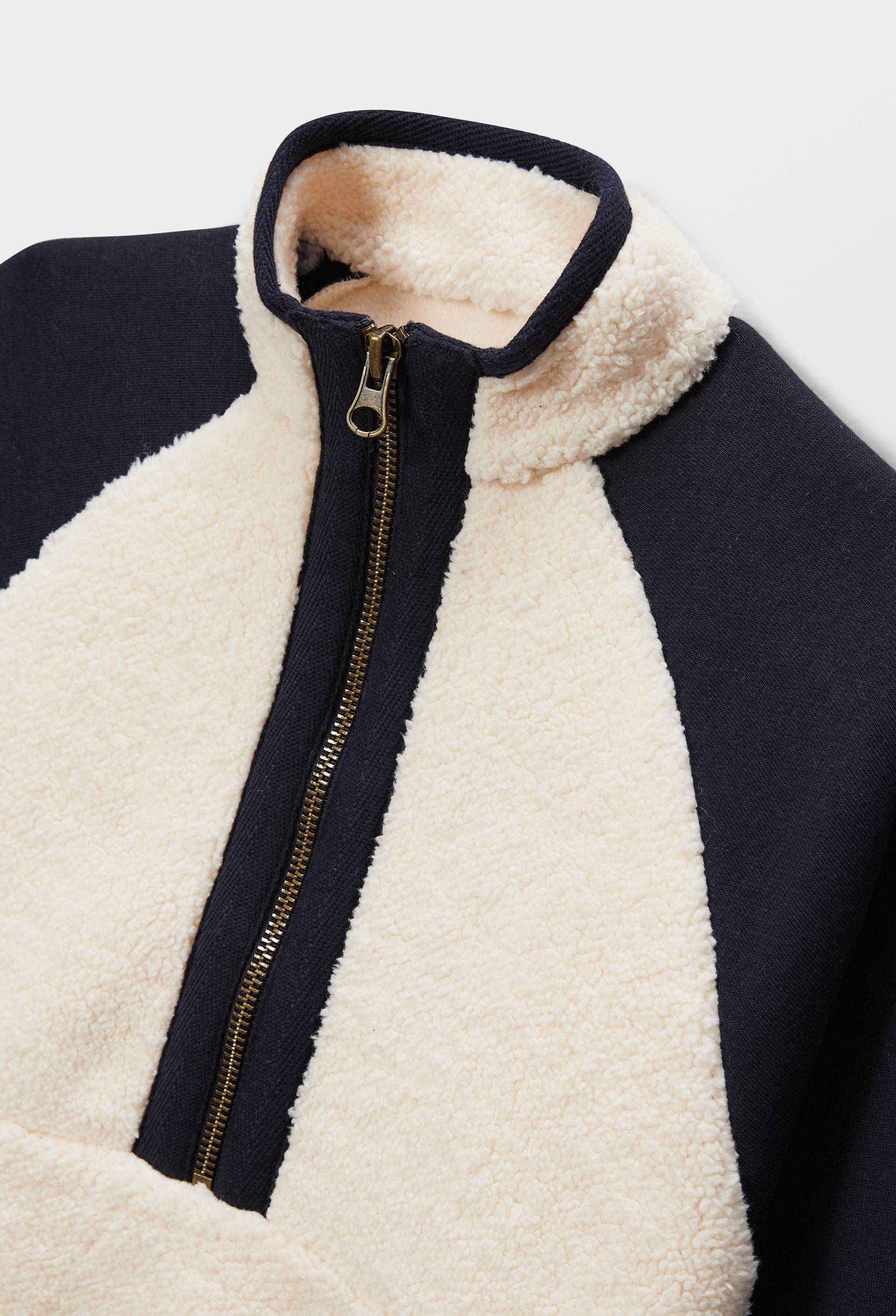 Sweat en sherpa avec poche kangourou, Bleu fonc&eacute;, large image number 2