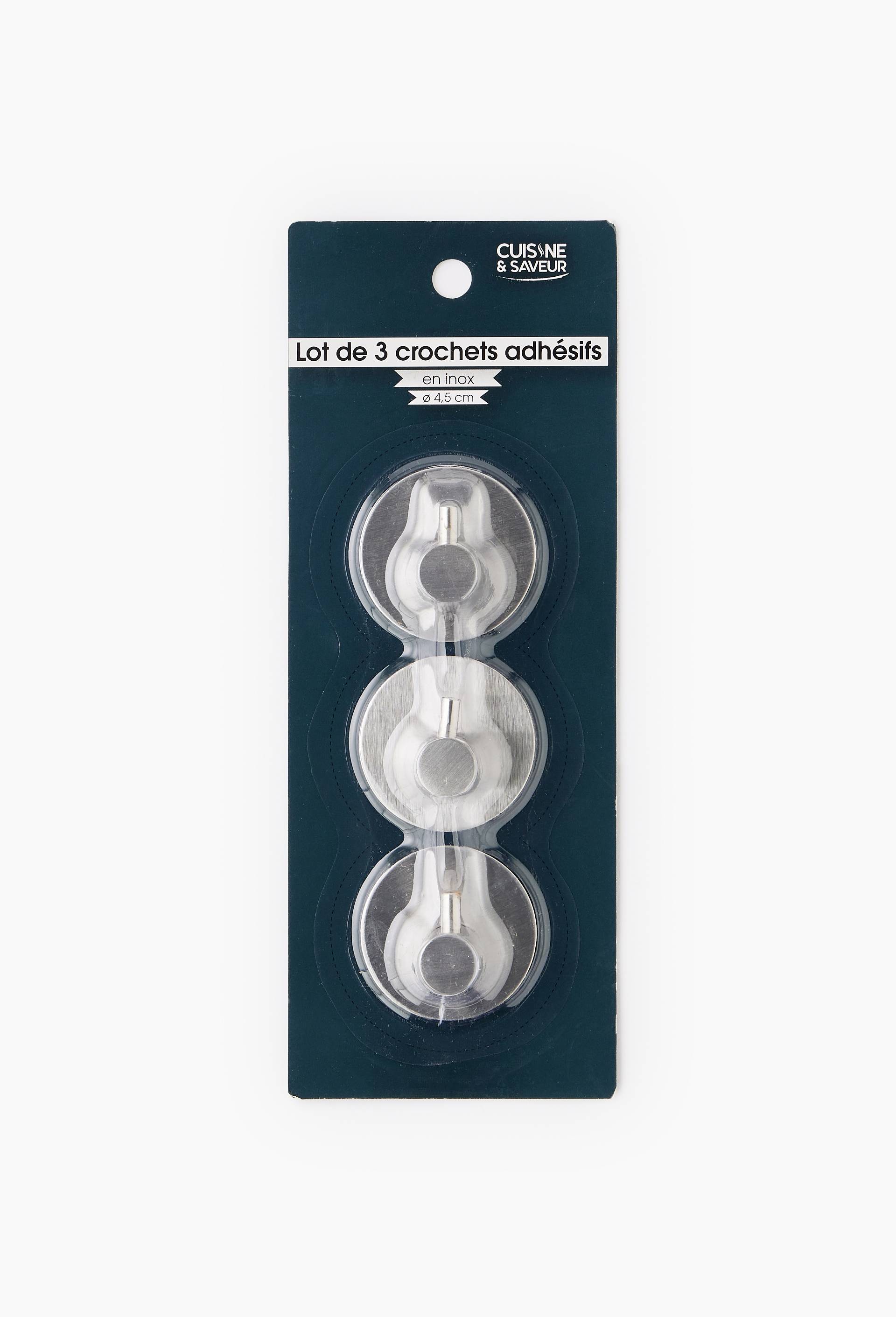 3 crochets pour torchon, Argent, large image number 0