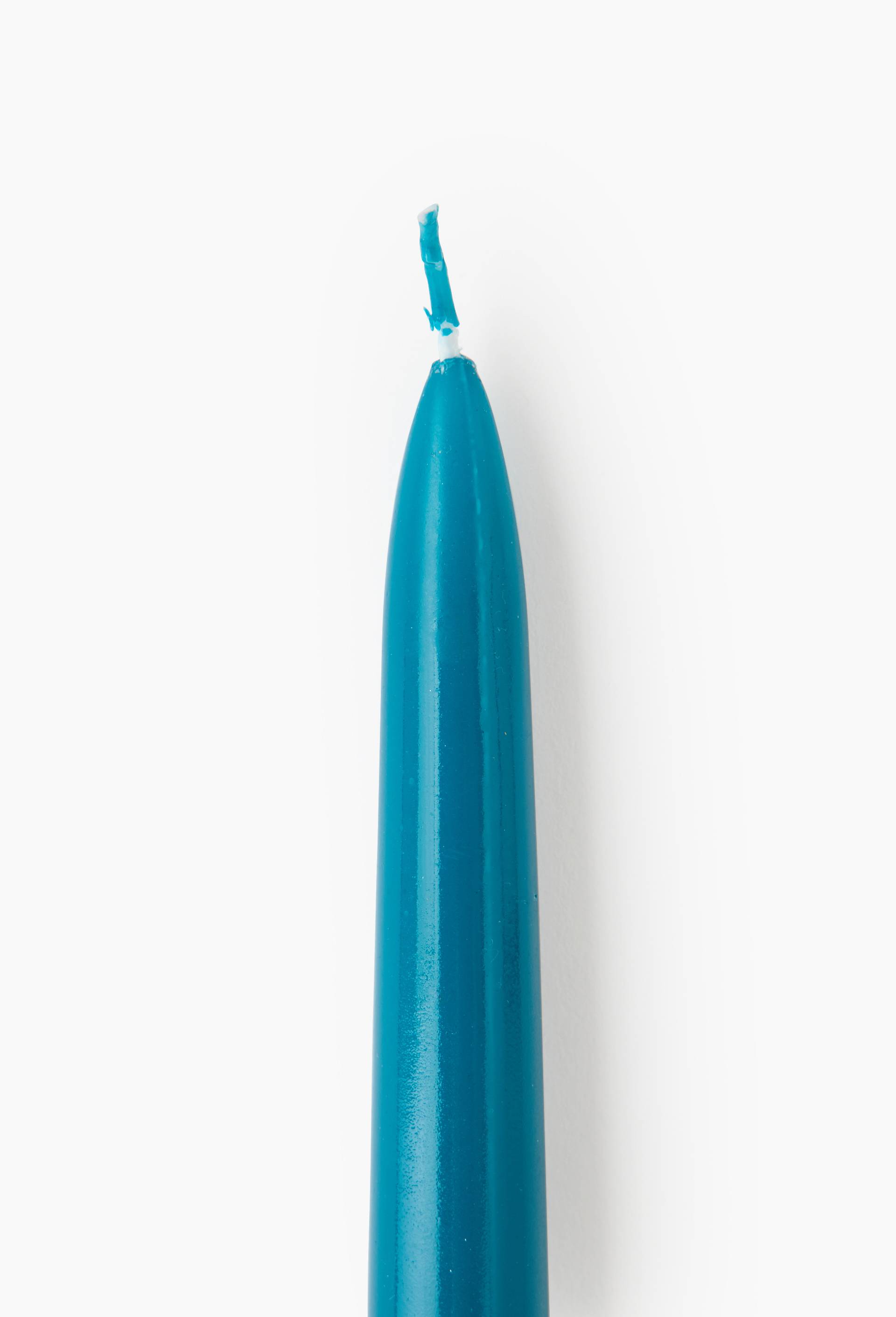 Lot de 2 bougies flambeaux, H25cm, Bleu, large image number 1