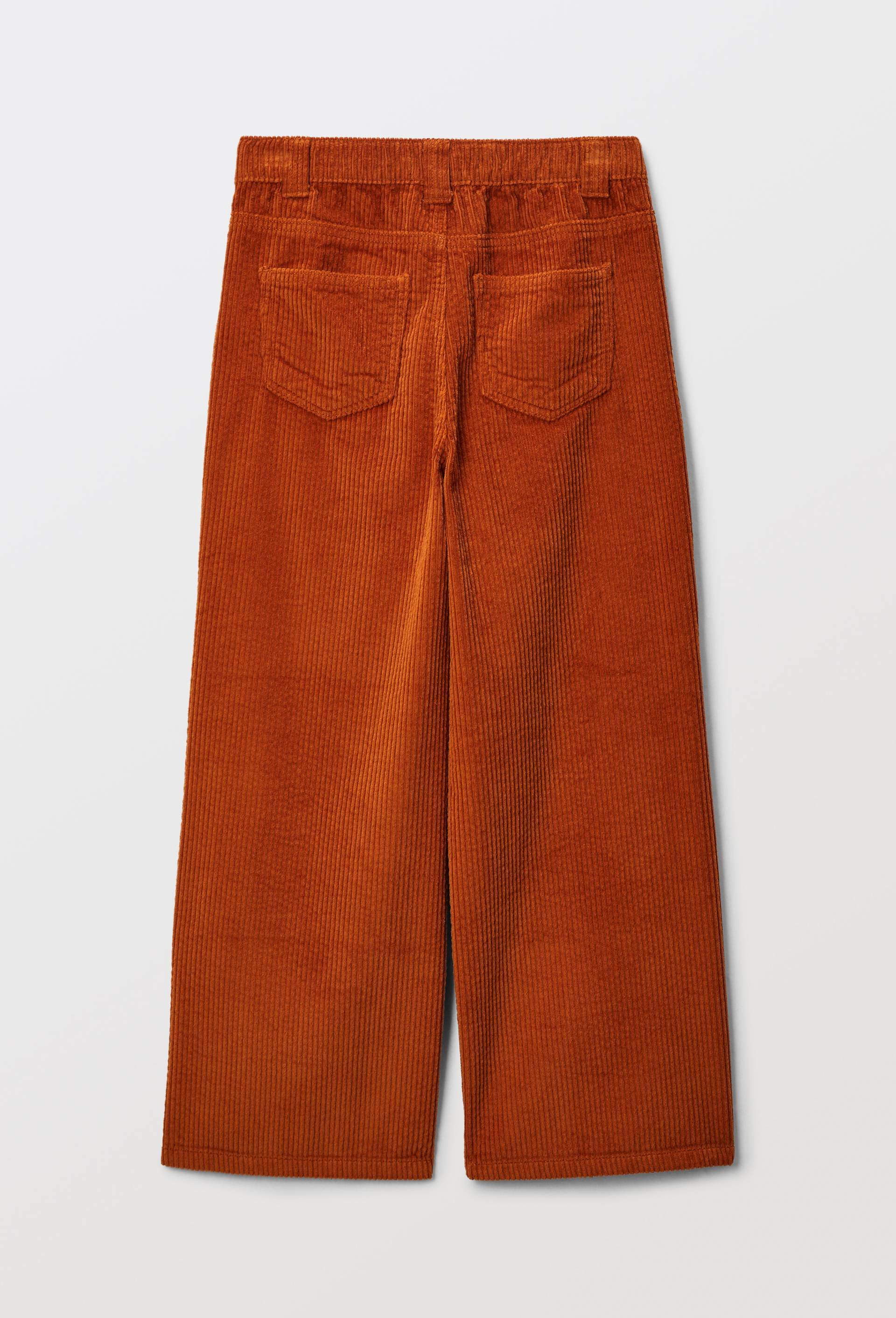 Pantalon uni &agrave; velours avec poches, Jaune, large image number 1.0