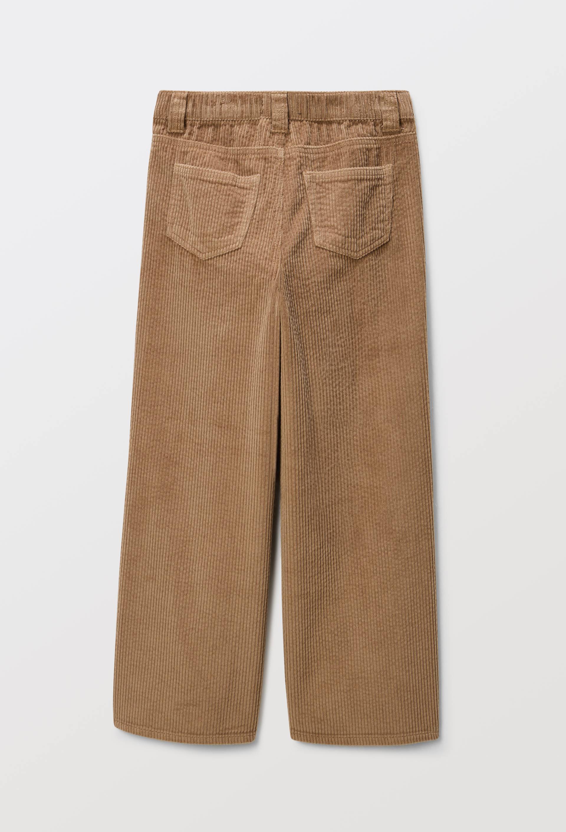 Pantalon uni &agrave; velours avec poches, Or, large image number 1