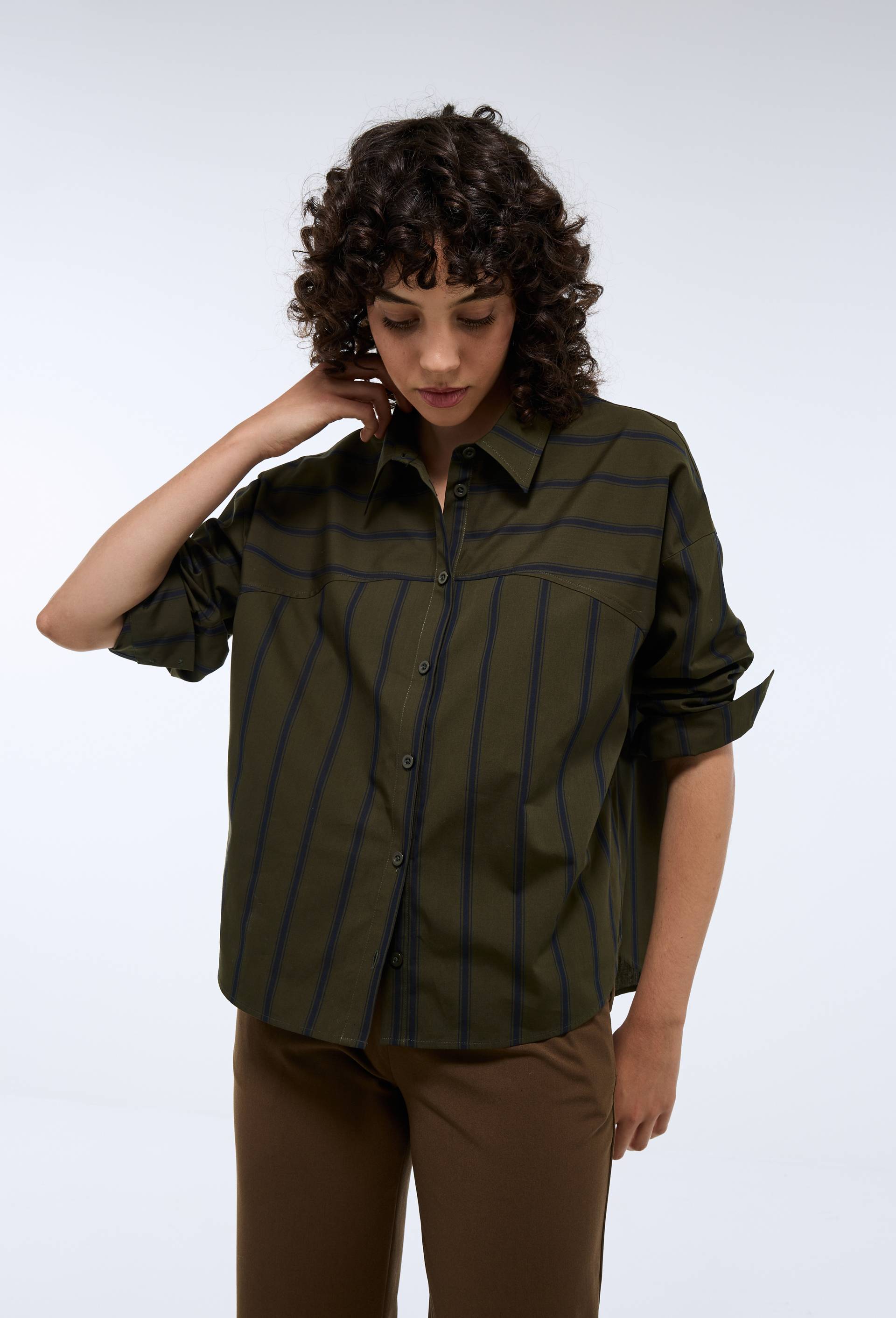 Chemise manches longues rayée en coton BIO GOTS - MONOPRIX - Modalova