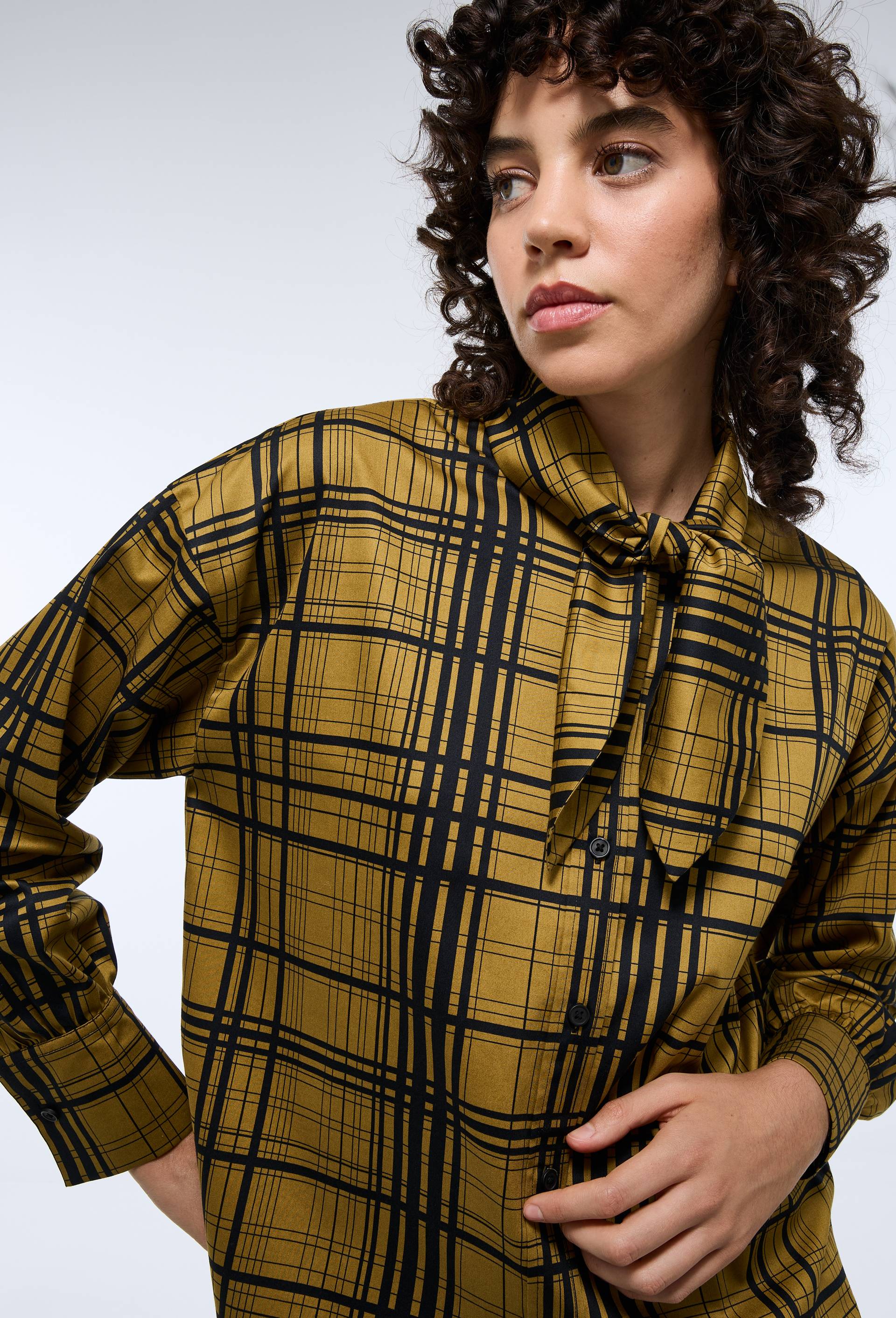 Chemise col noué imprimée en coton BIO - MONOPRIX - Modalova