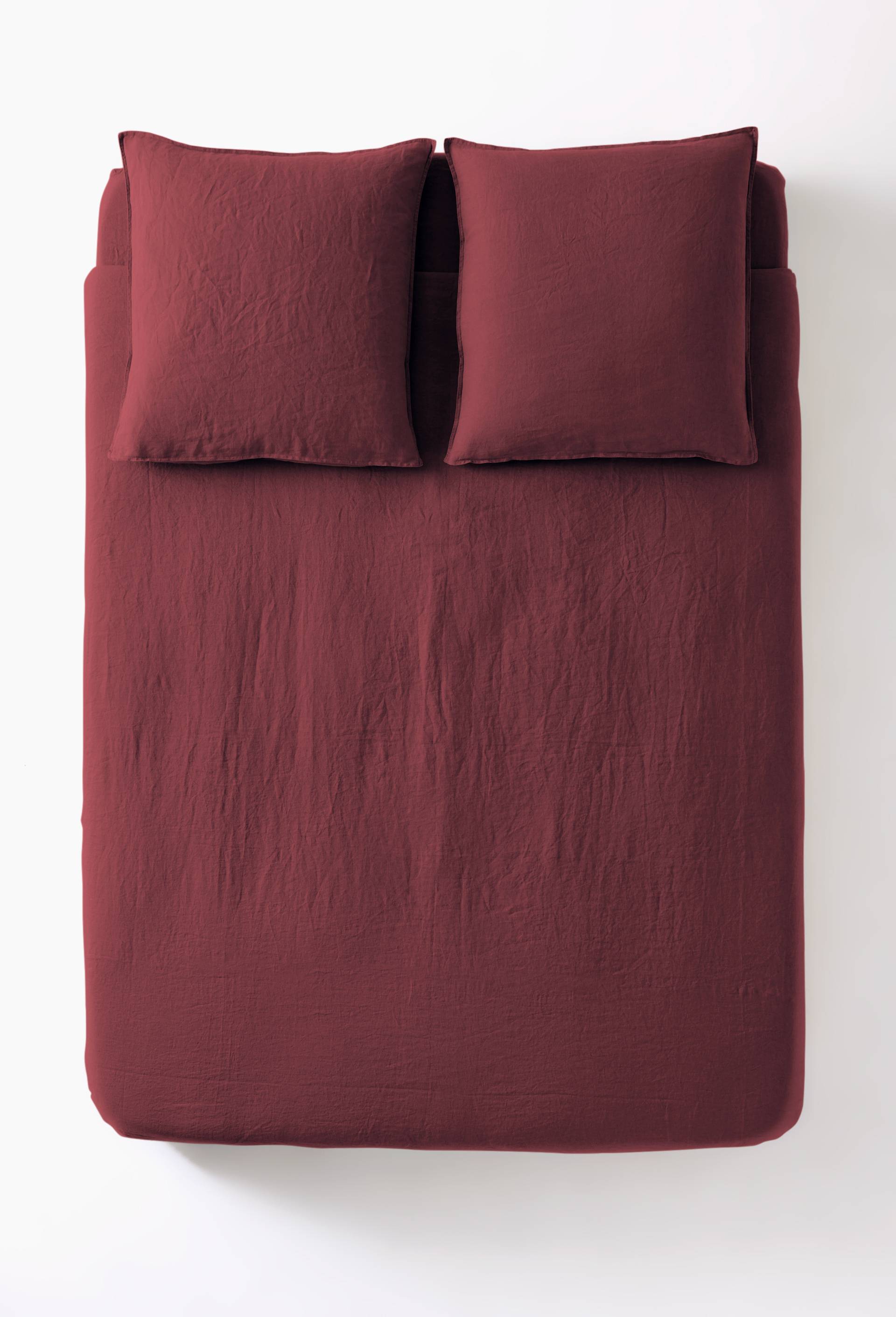 Housse de couette, 100% lin, Rouge fonc&eacute;, large image number 1