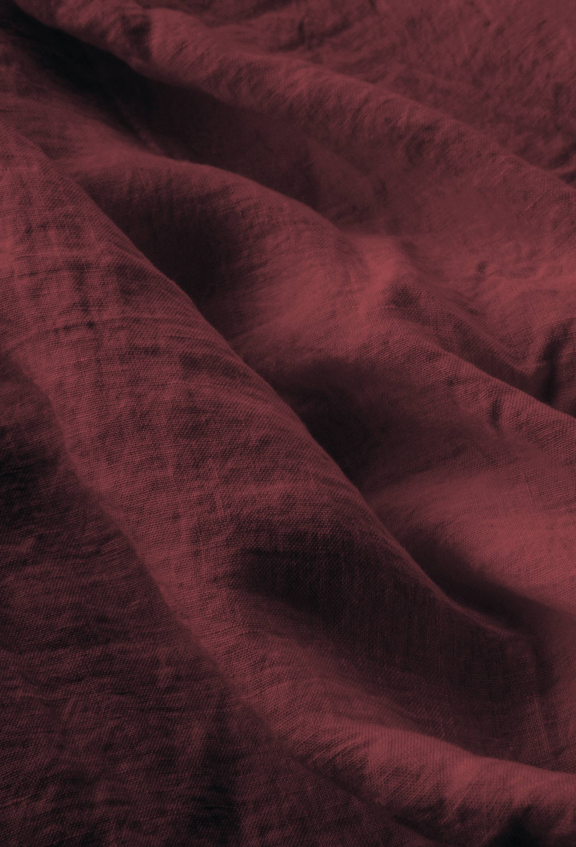 Housse de couette, 100% lin, Rouge fonc&eacute;, large image number 2