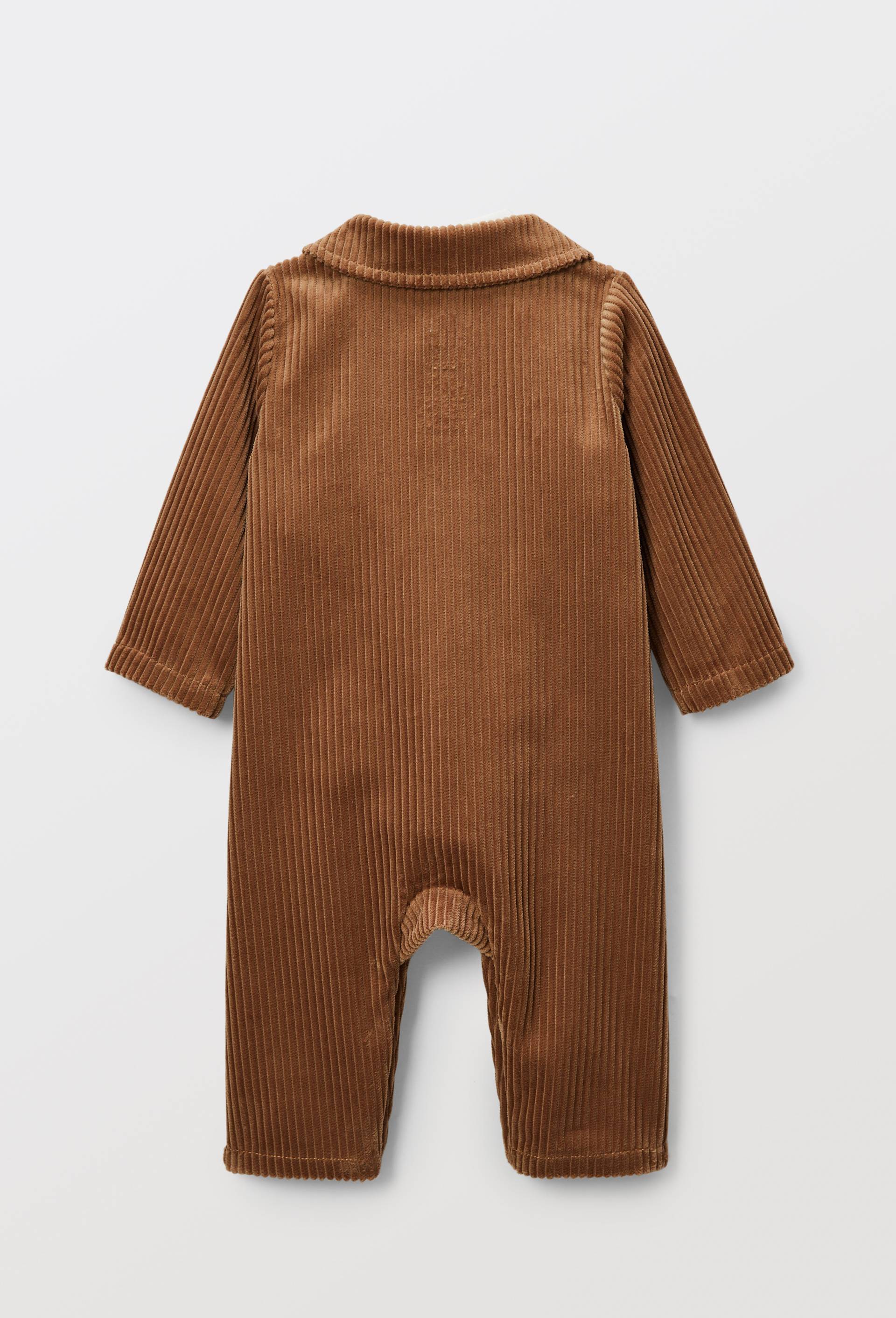 Ensemble body et combinaison velours en coton BIO GOTS, Brun clair, large image number 2