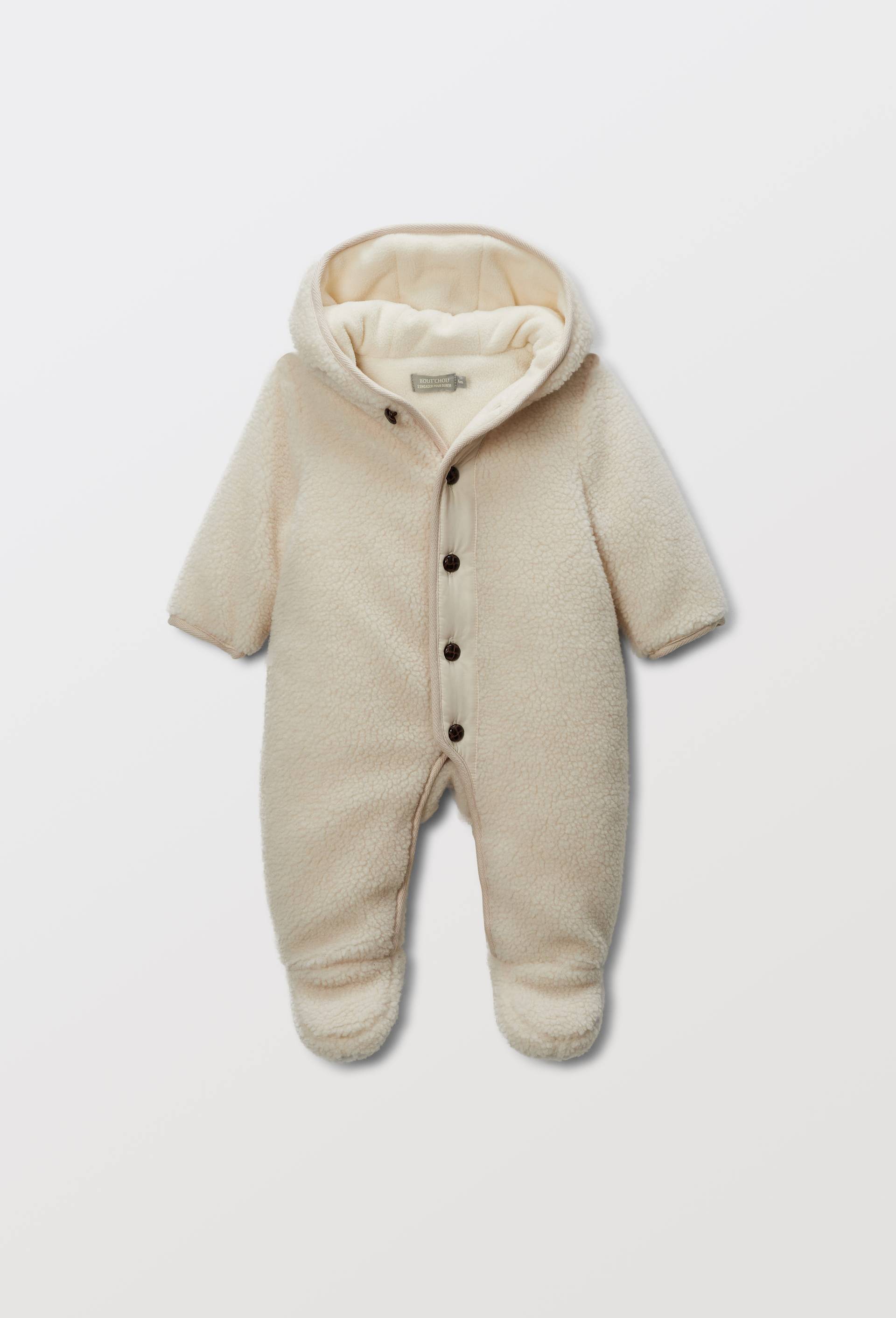 Combinaison pilote en sherpa, Beige clair, large image number 1.0