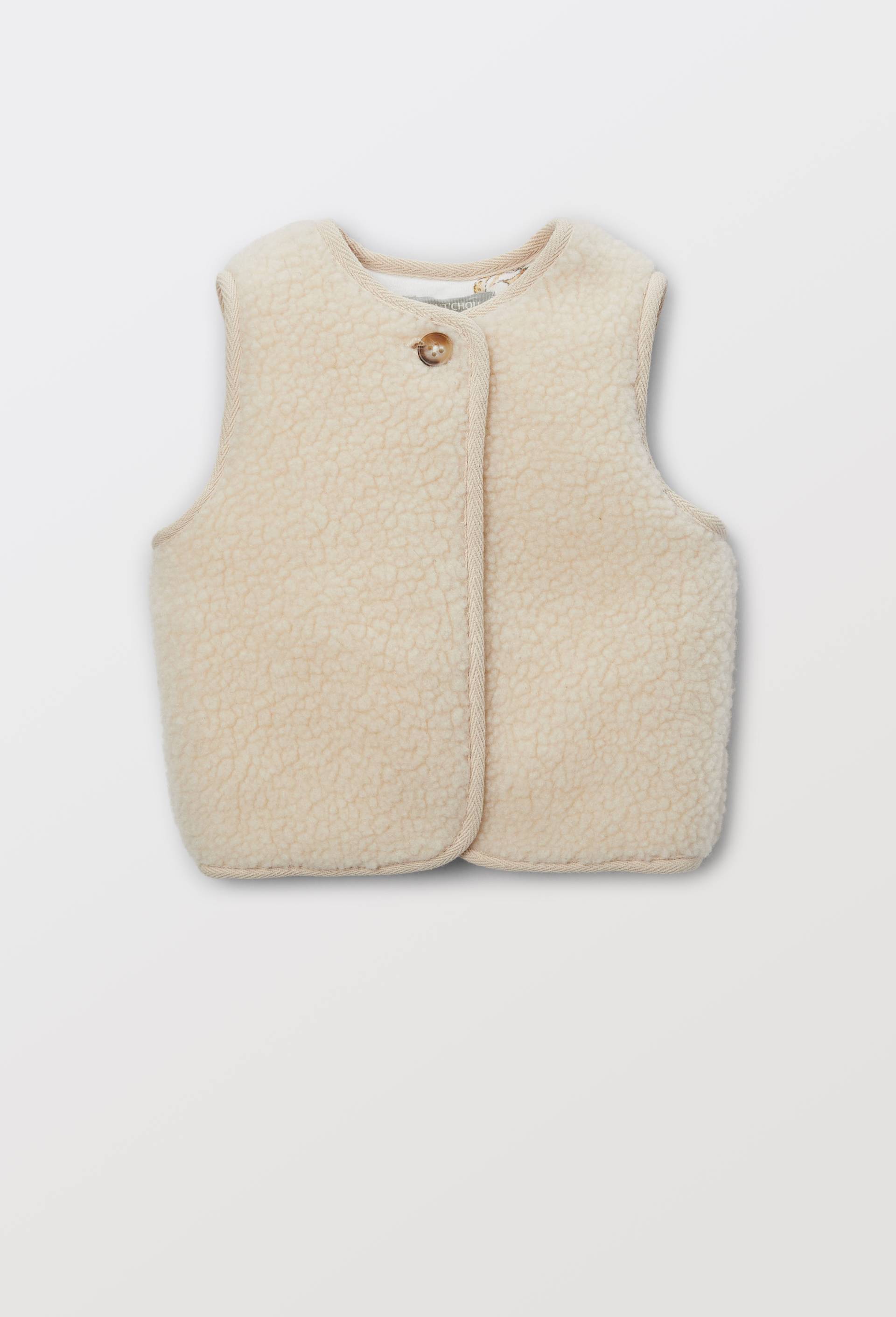 Gilet sans manches en sherpa, Beige clair, large image number 0.0