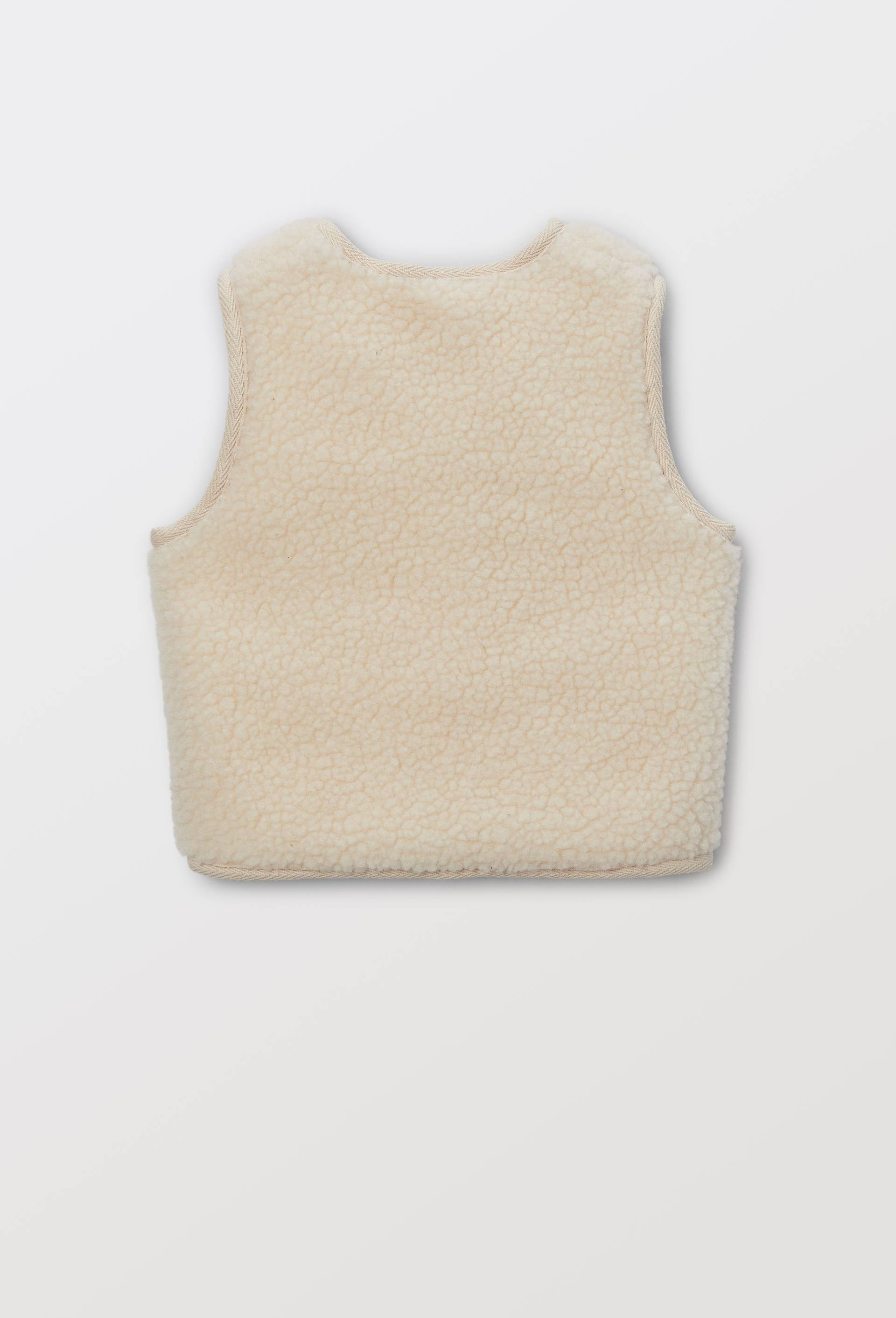 Gilet sans manches en sherpa, Beige clair, large image number 1