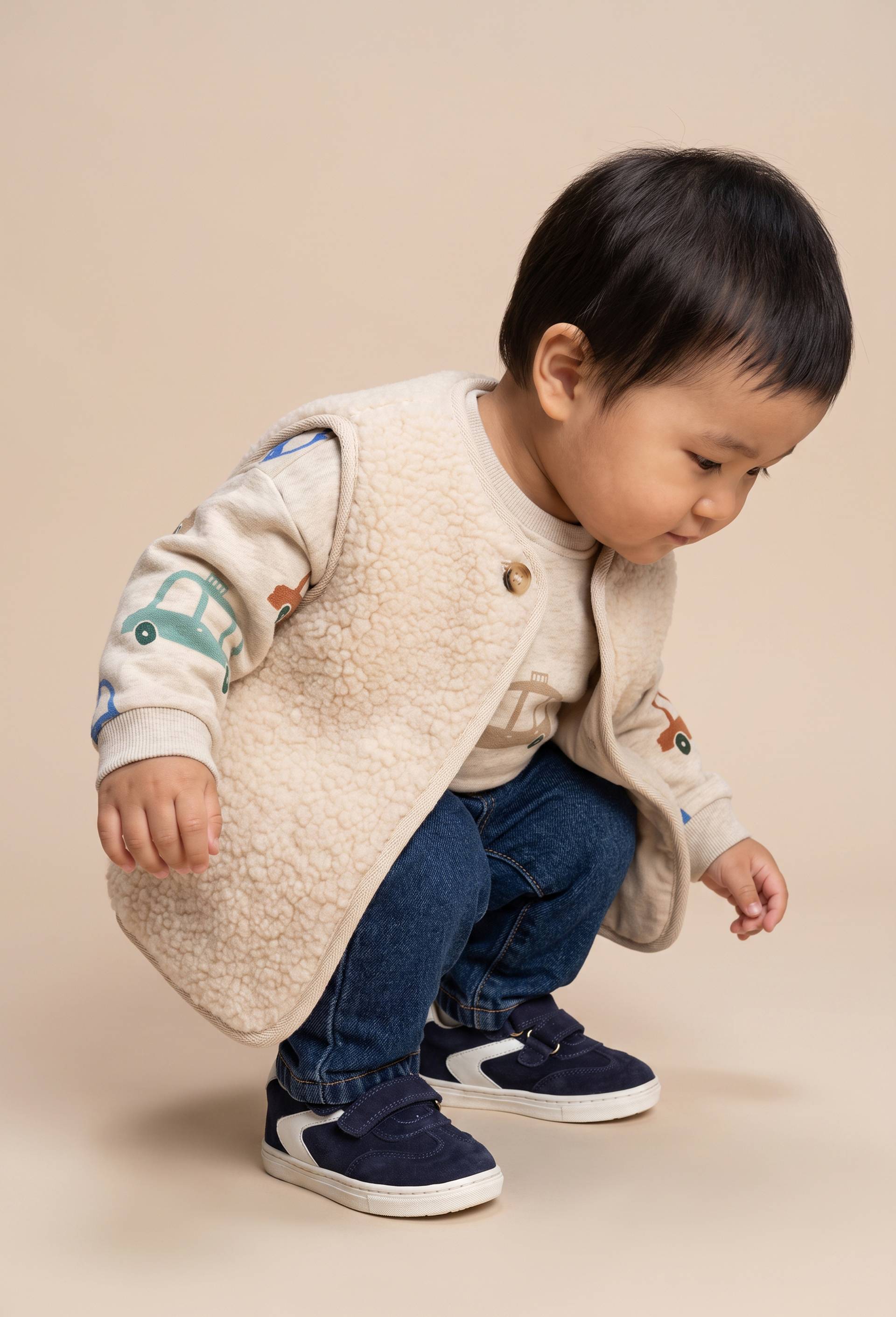 Gilet sans manches en sherpa, Beige clair, large image number 1.0