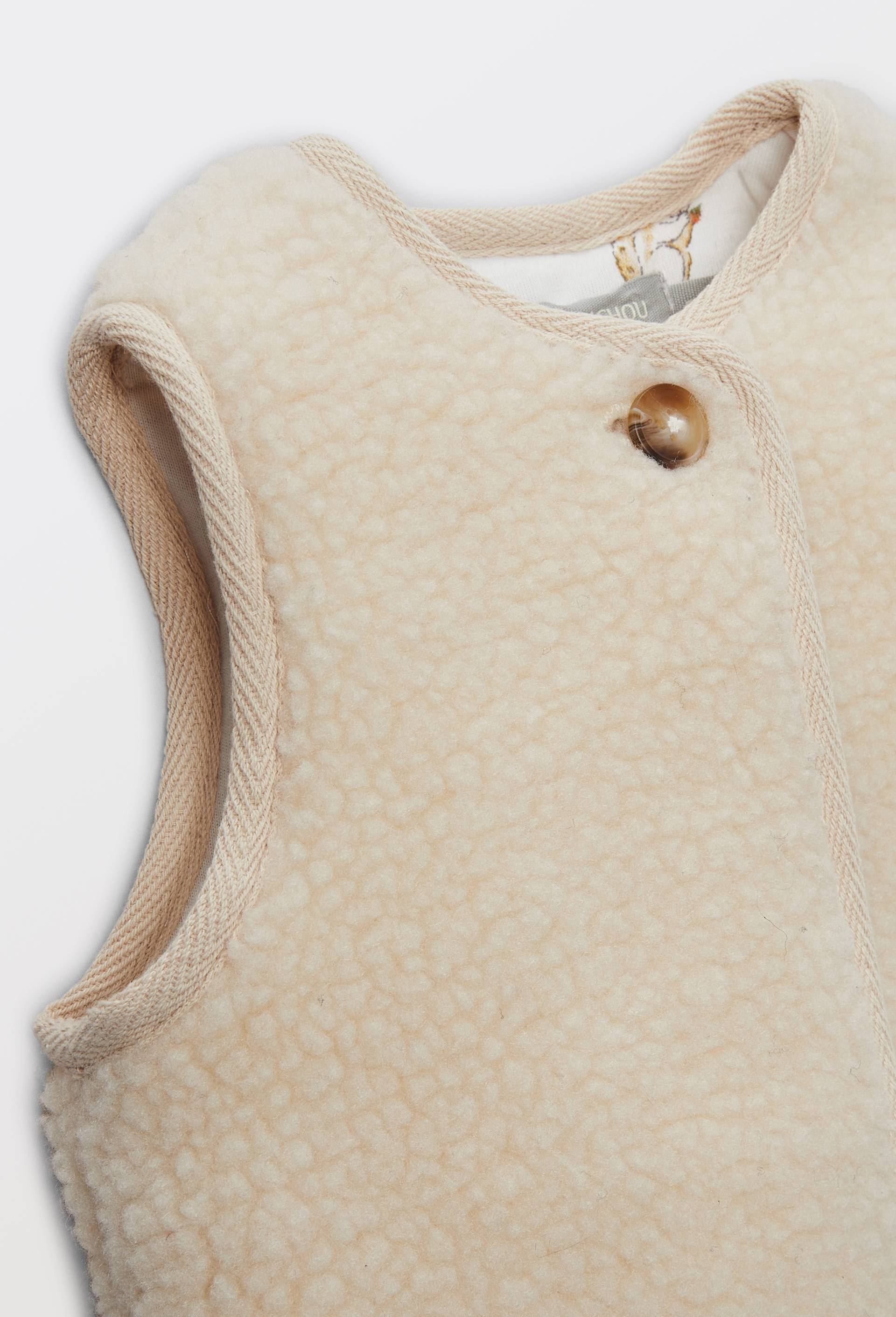 Gilet sans manches en sherpa, Beige clair, large image number 2.0