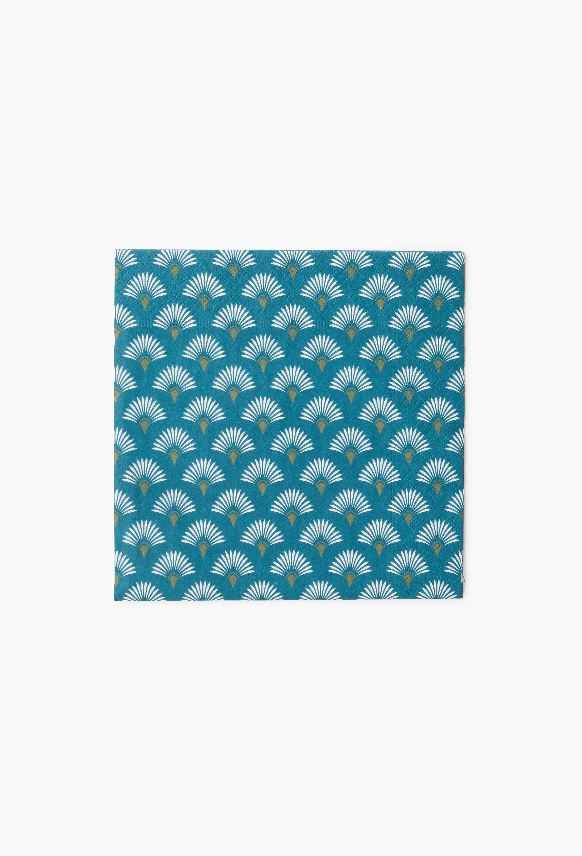 20 serviettes en papier avec imprim&eacute;, 33x33cm, Bleu, large image number 0