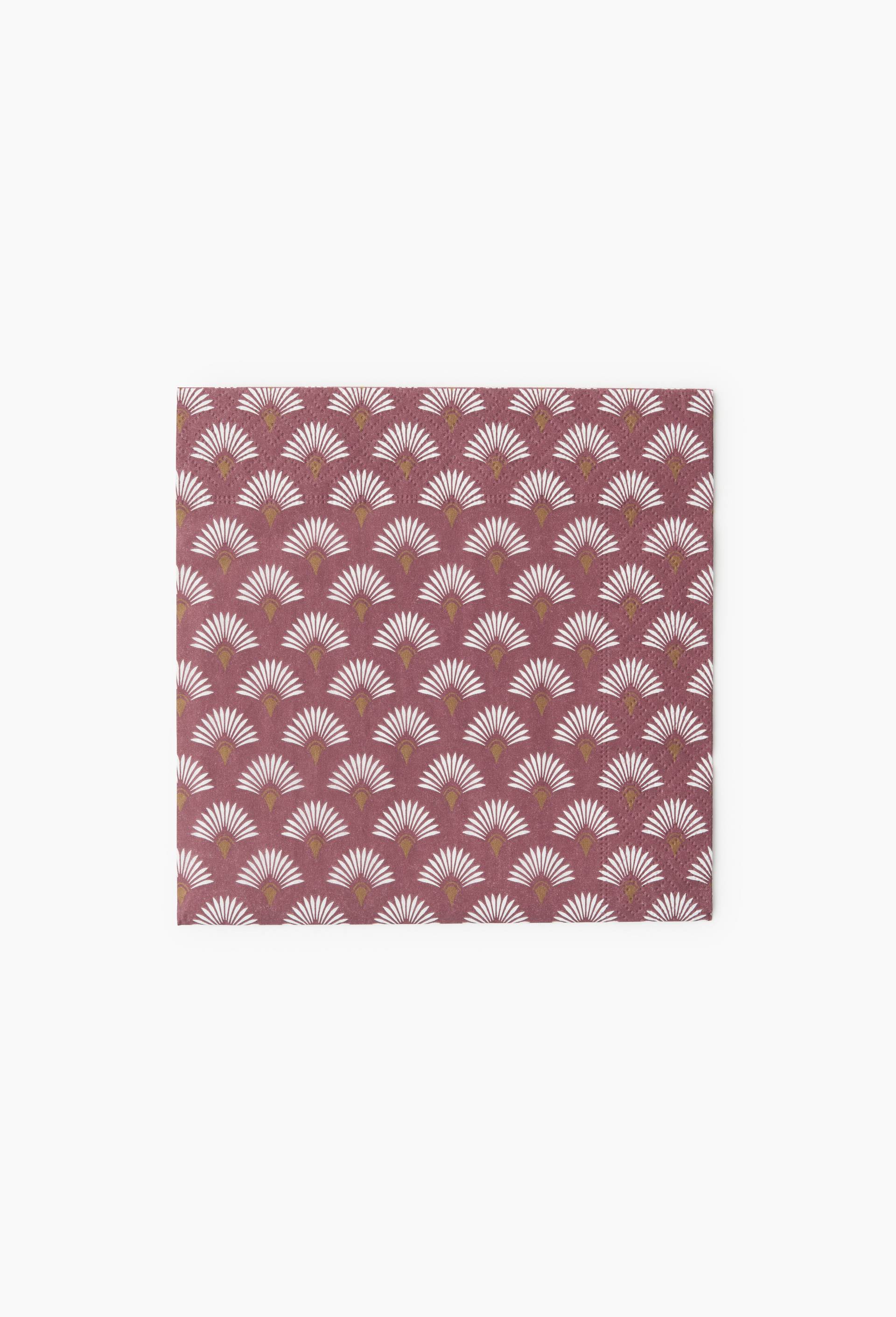 20 serviettes en papier avec imprim&eacute;, 33x33cm, Rouge fonc&eacute;, large image number 0