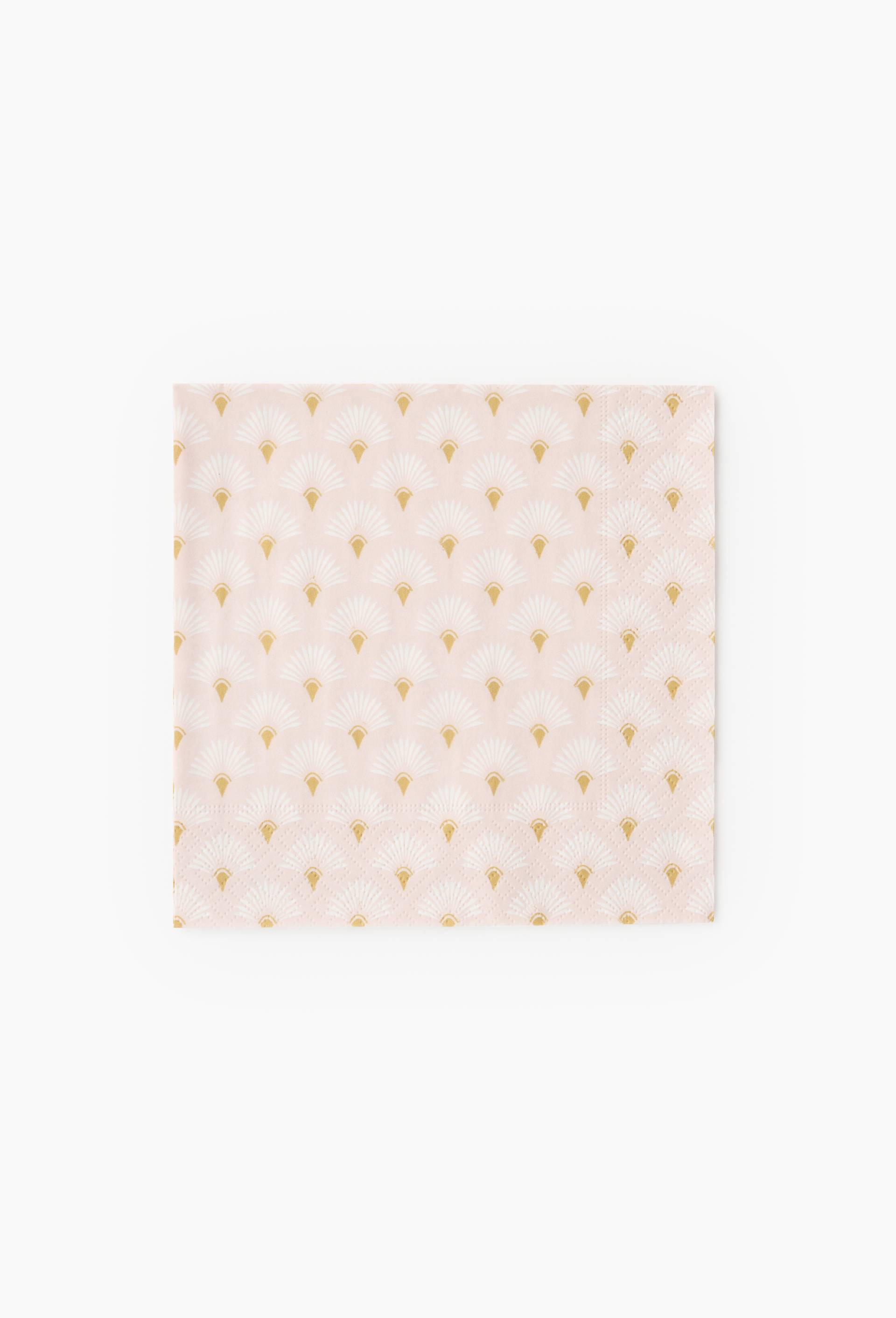 20 serviettes en papier avec imprim&eacute;, 33x33cm, Rose clair, large image number 0