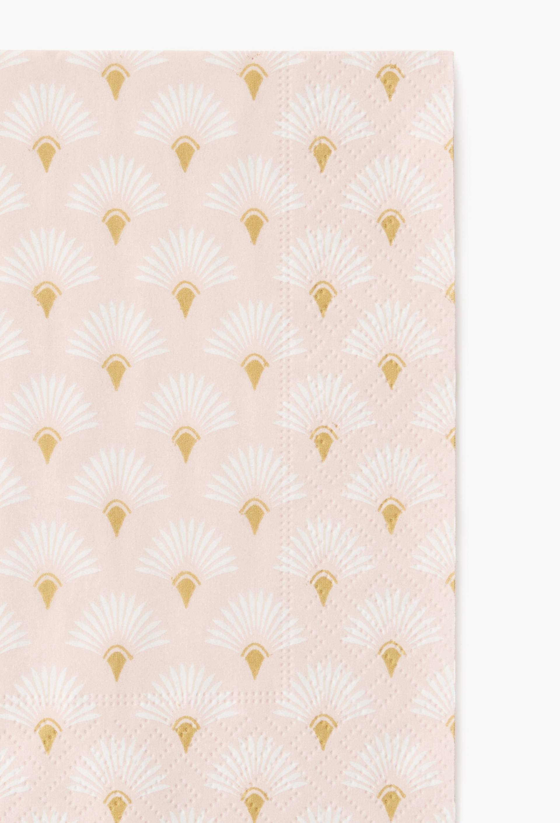 20 serviettes en papier avec imprim&eacute;, 33x33cm, Rose clair, large image number 1