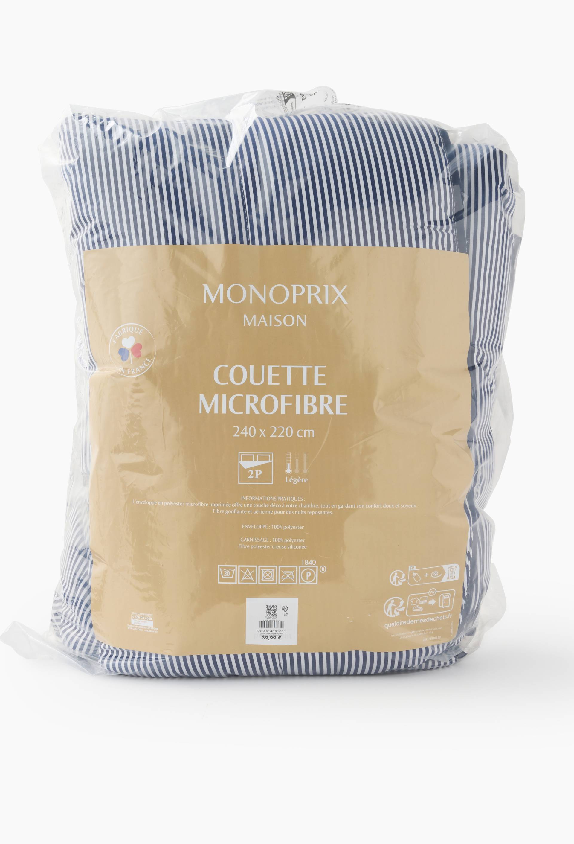Couette couleur, 100% polyester, microfibres, Bleu fonc&eacute;, large image number 3