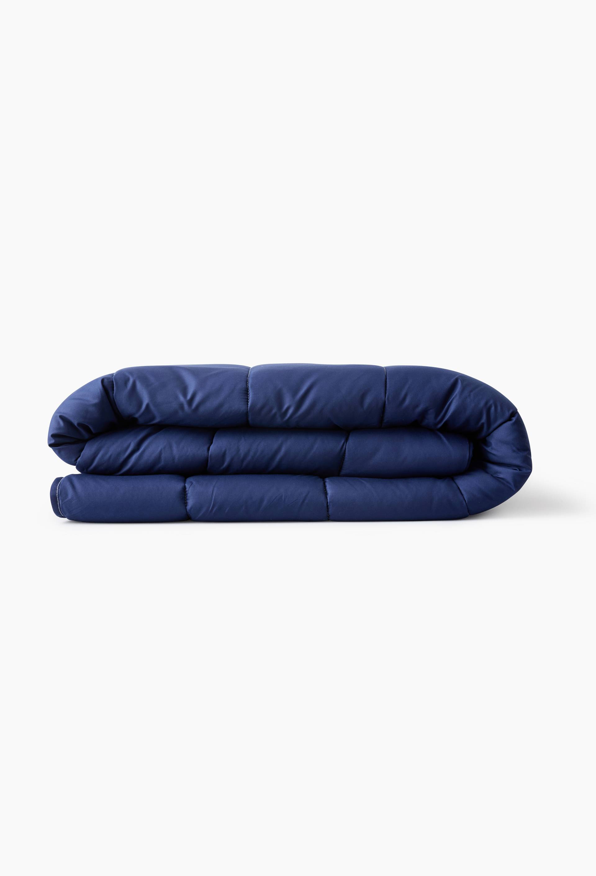 Couette couleur unie, 100% polyester, microfibres, Bleu fonc&eacute;, large image number 1