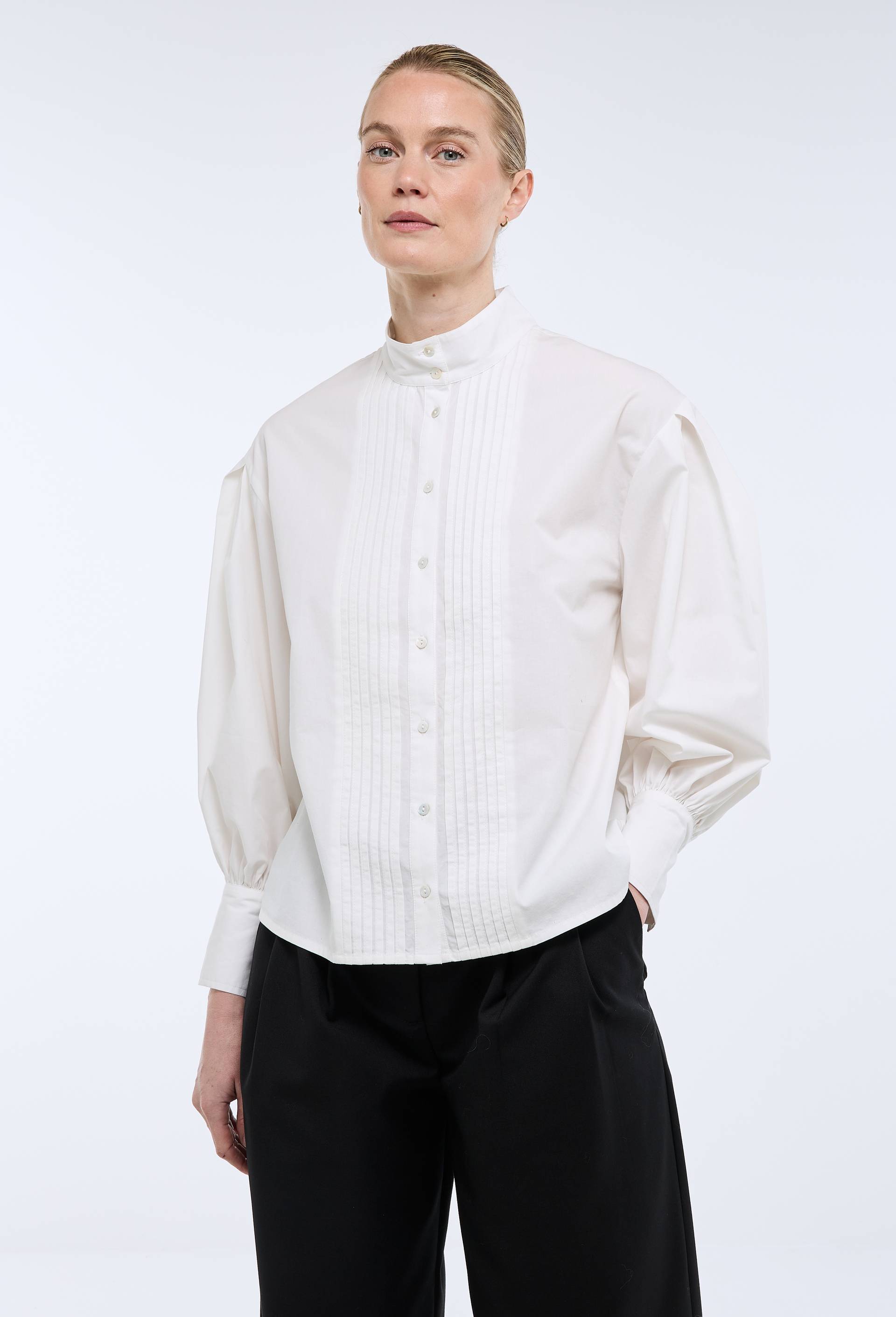 Chemise manches longues en coton BIO GOTS, Ecru, large image number 1