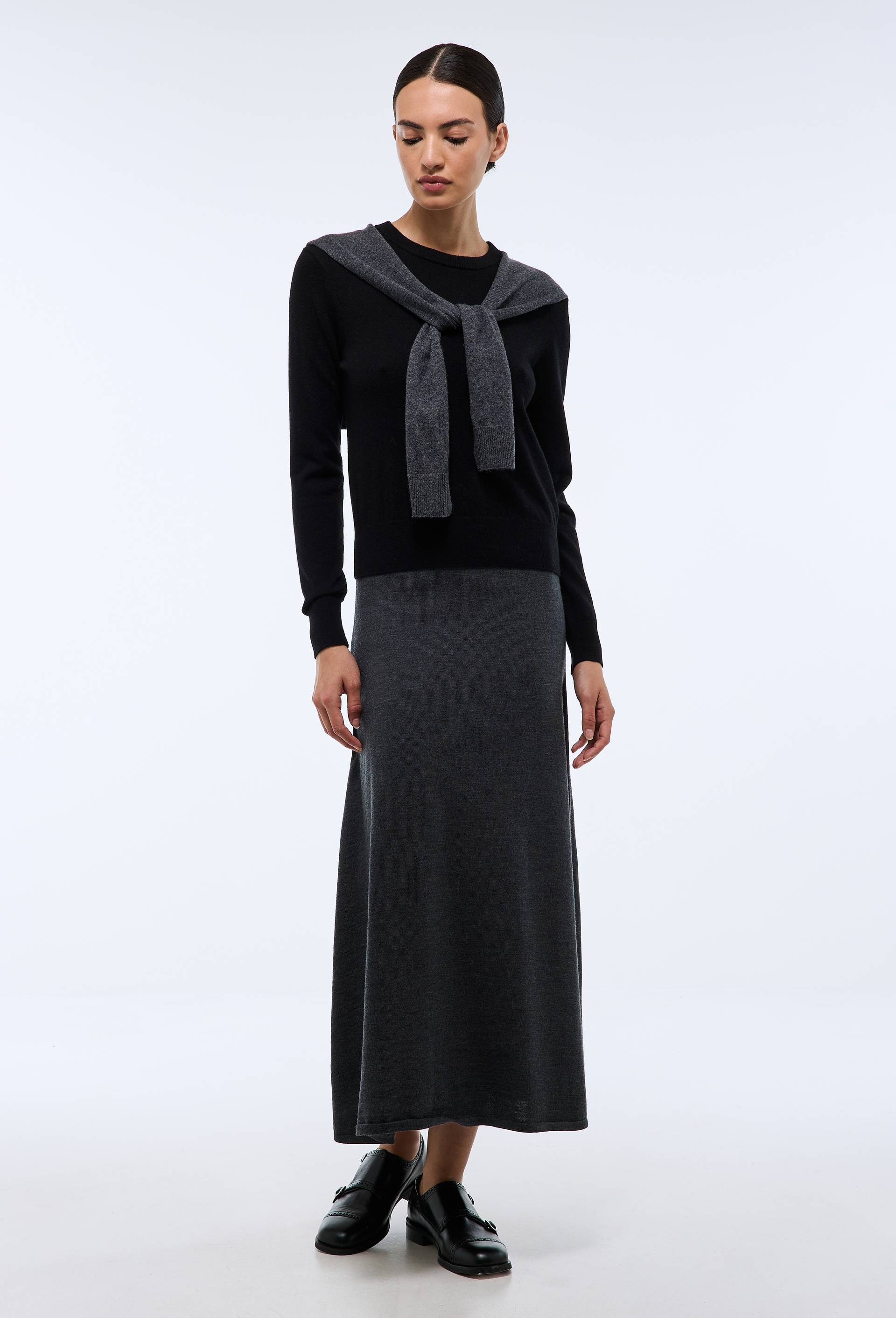 Pull col rond avec manches nouées en trompe-l'oeil - MONOPRIX - Modalova