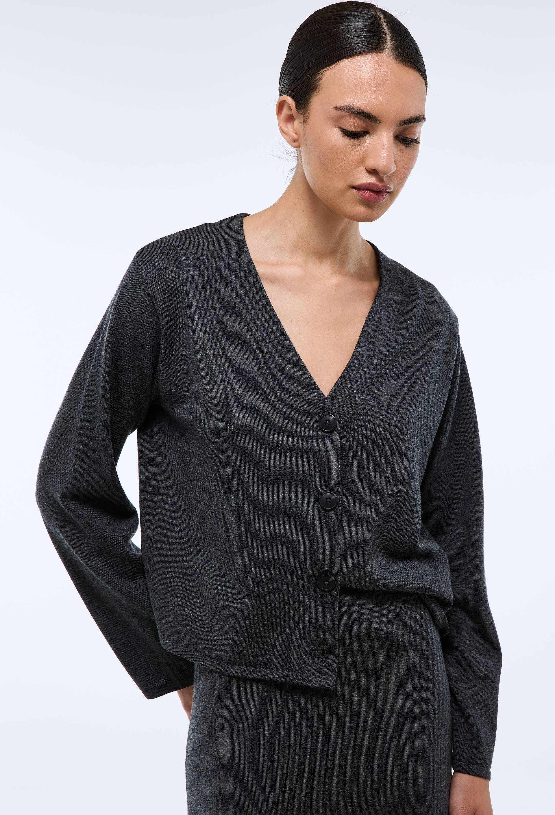 Cardigan maille fine à manches longues en laine - MONOPRIX - Modalova