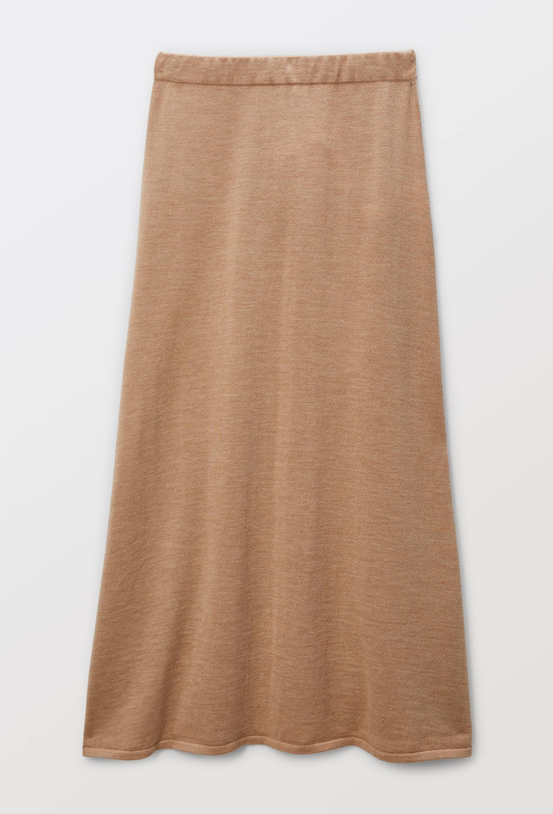 Jupe en laine en maille fine, Beige, large image number 2.0