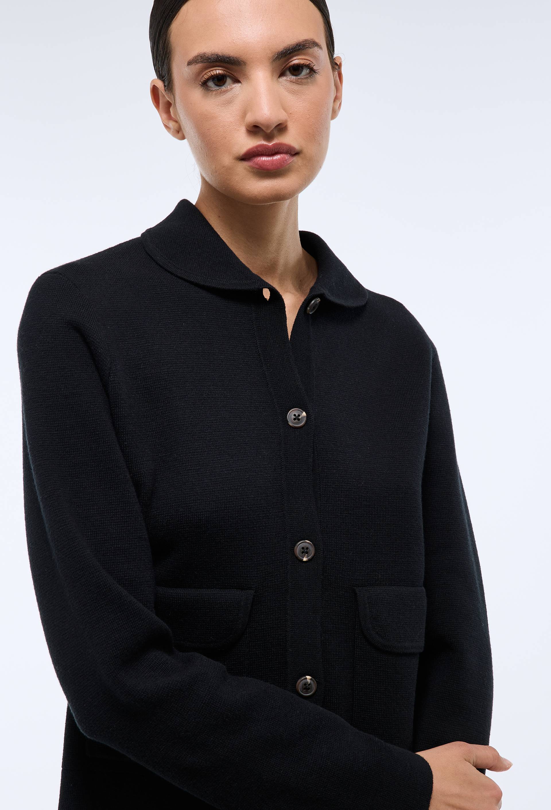 Veste en maille col claudine à poches plaquées - MONOPRIX - Modalova