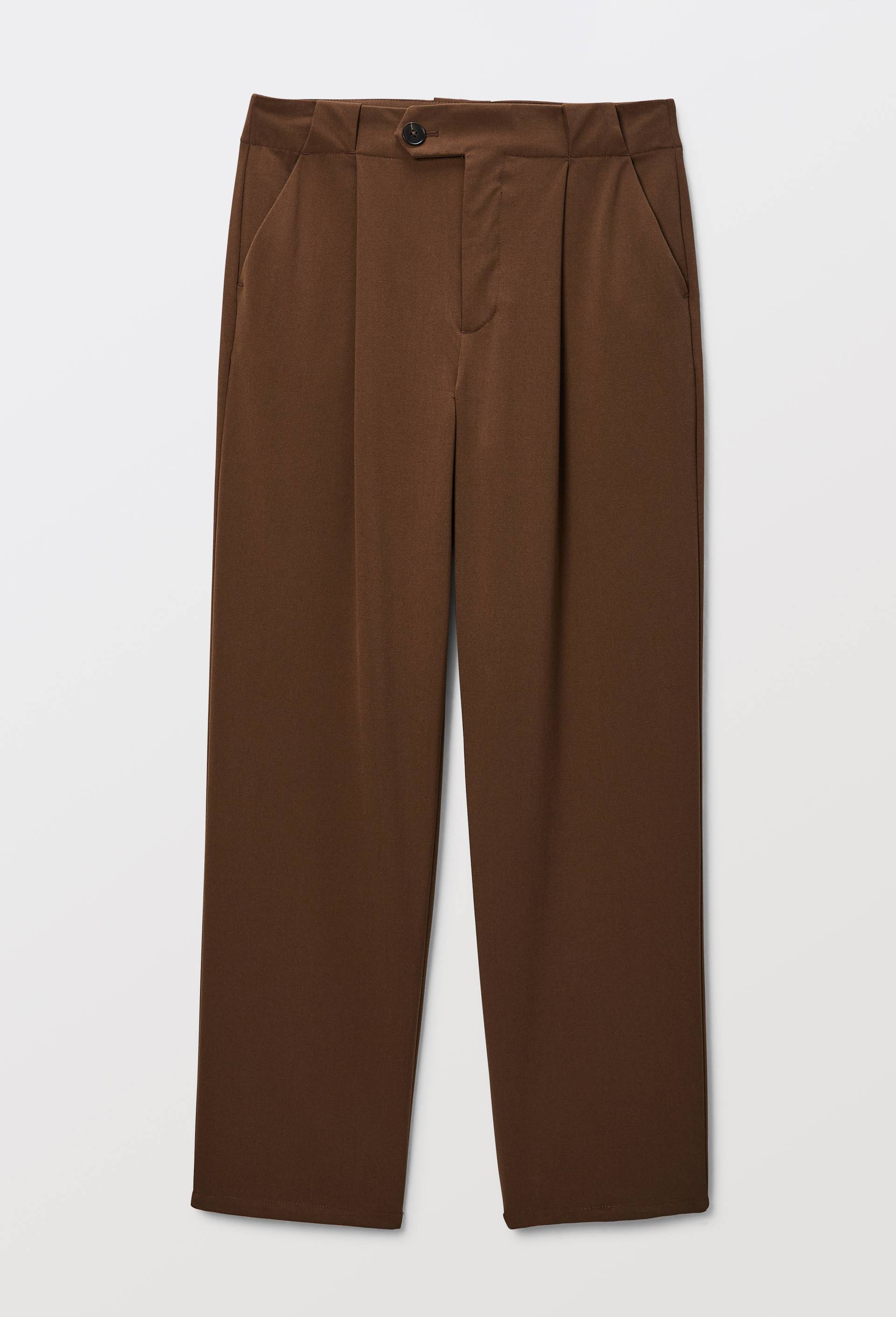 Pantalon droit taille haute, Brun, large image number 2.0