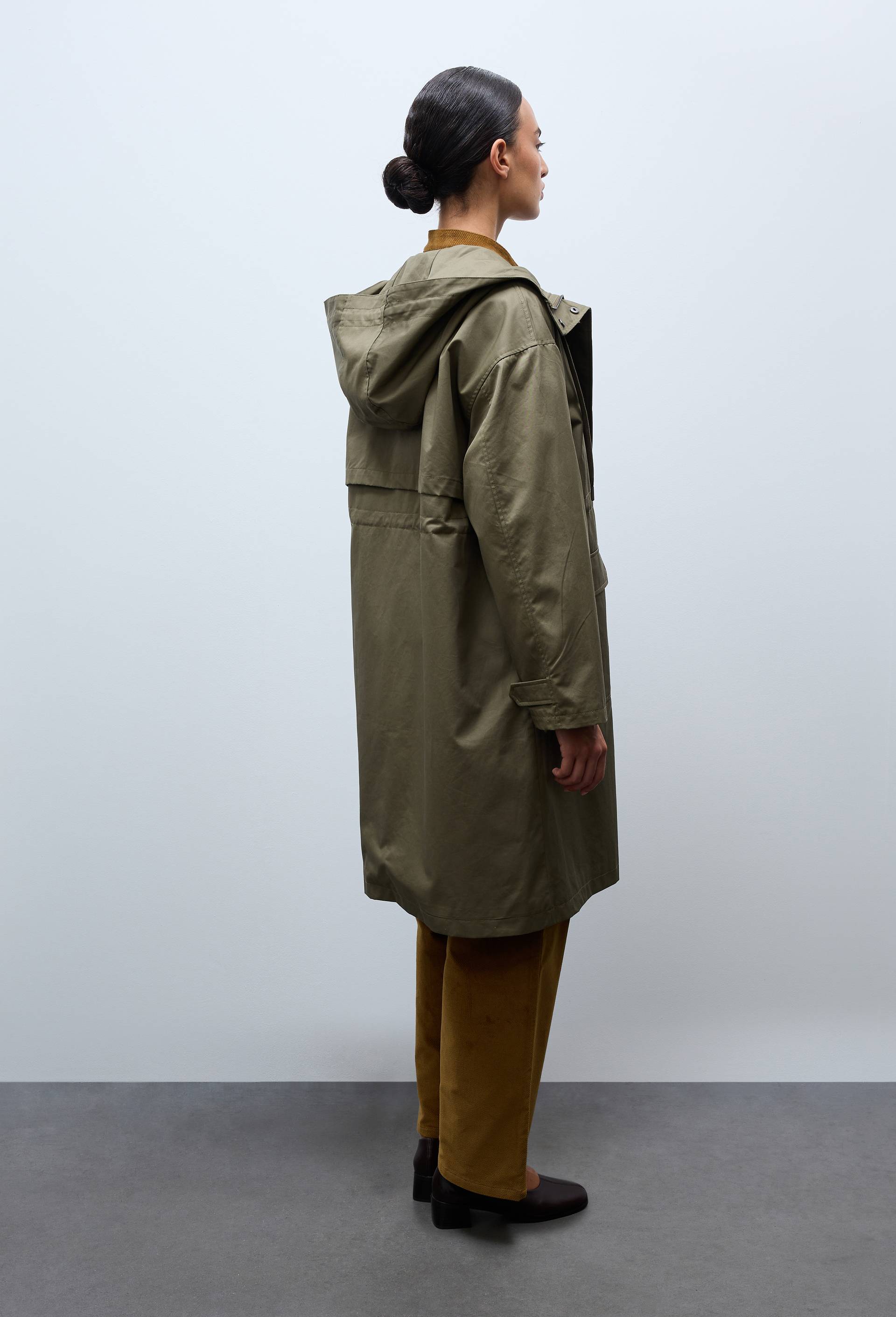 Parka fine &agrave; capuche, Vert fonc&eacute;, large image number 1