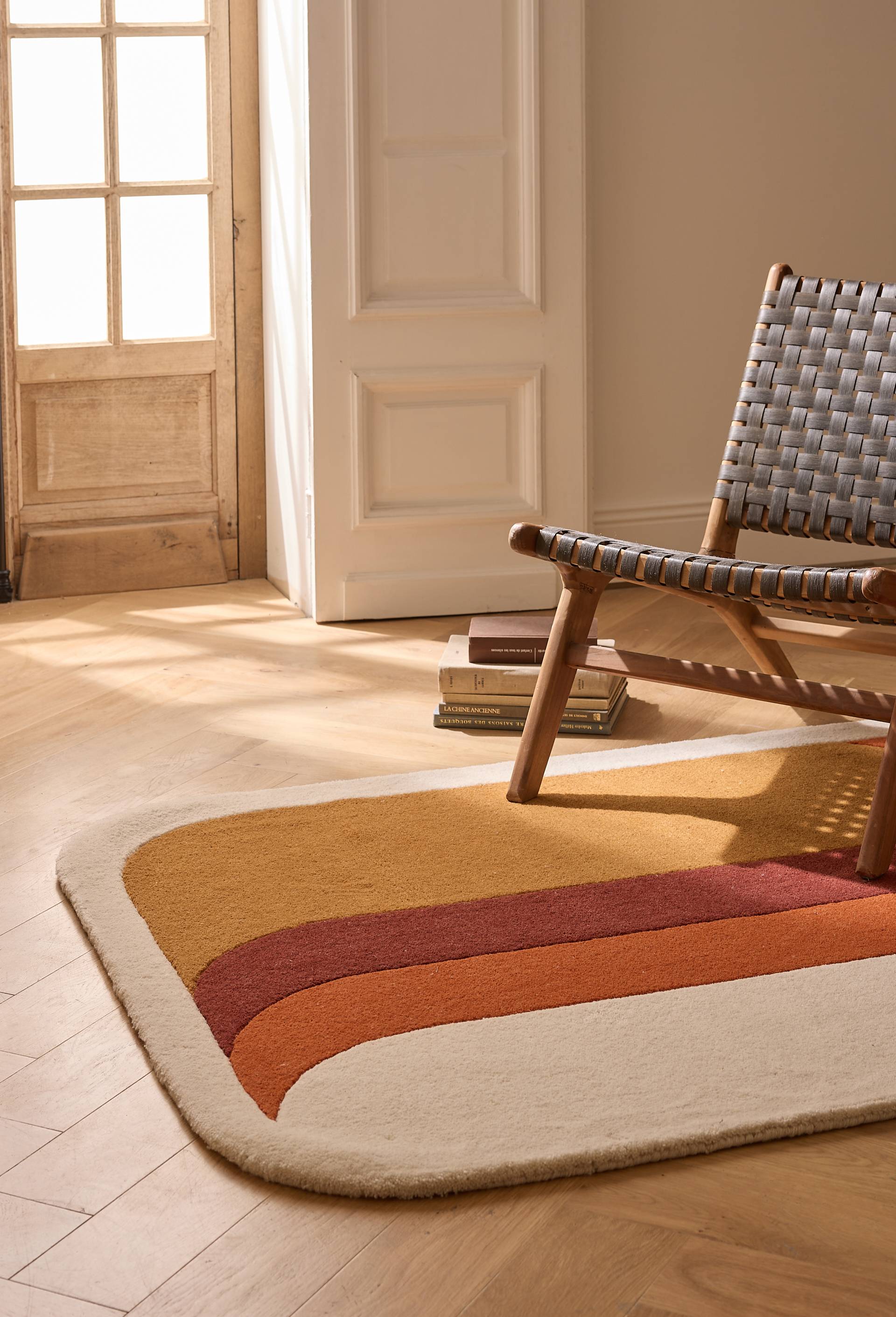 Tapis tuft&eacute; ovale, 100% laine, Multicolore, large image number 0