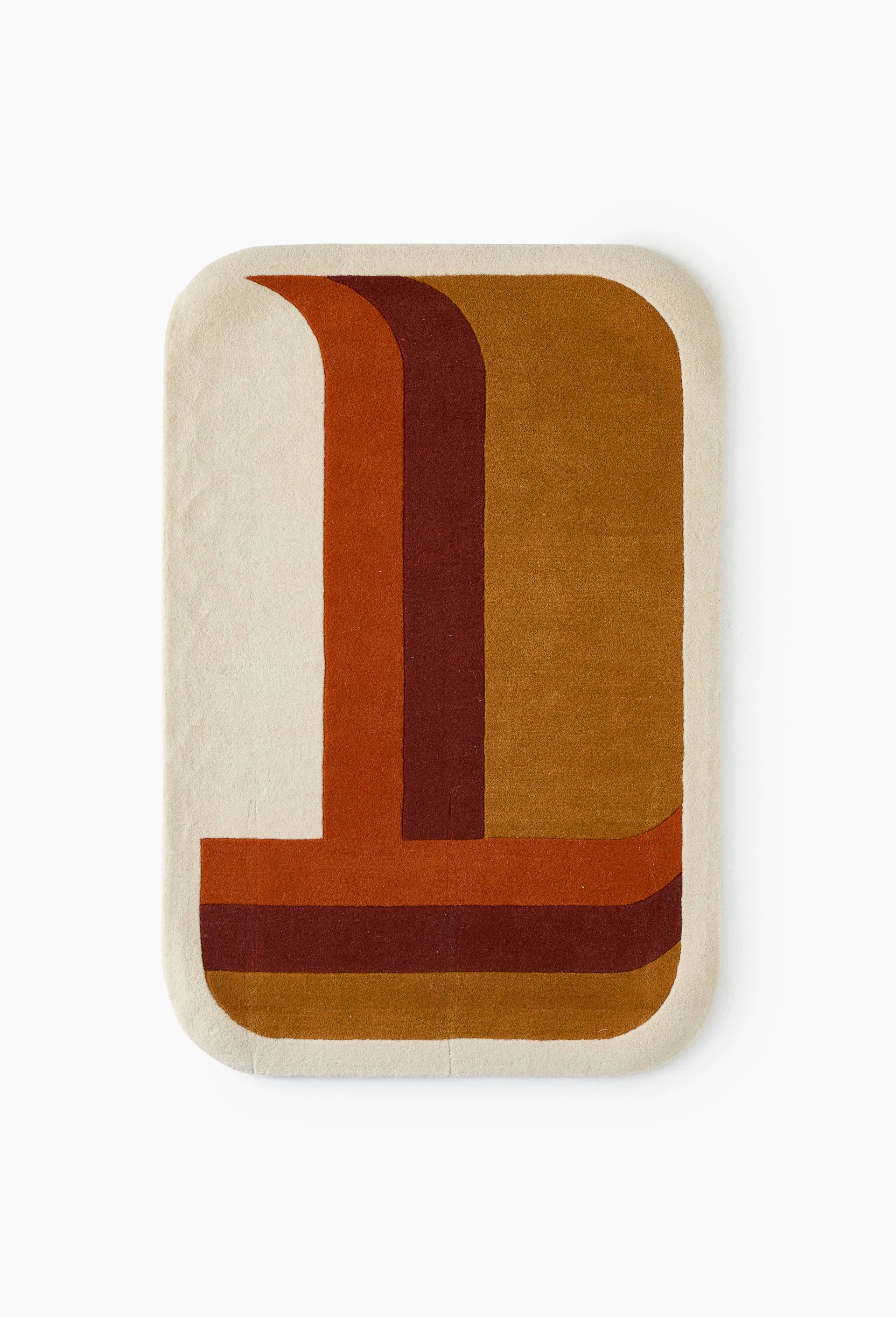 Tapis tuft&eacute; ovale, 100% laine, Multicolore, large image number 1
