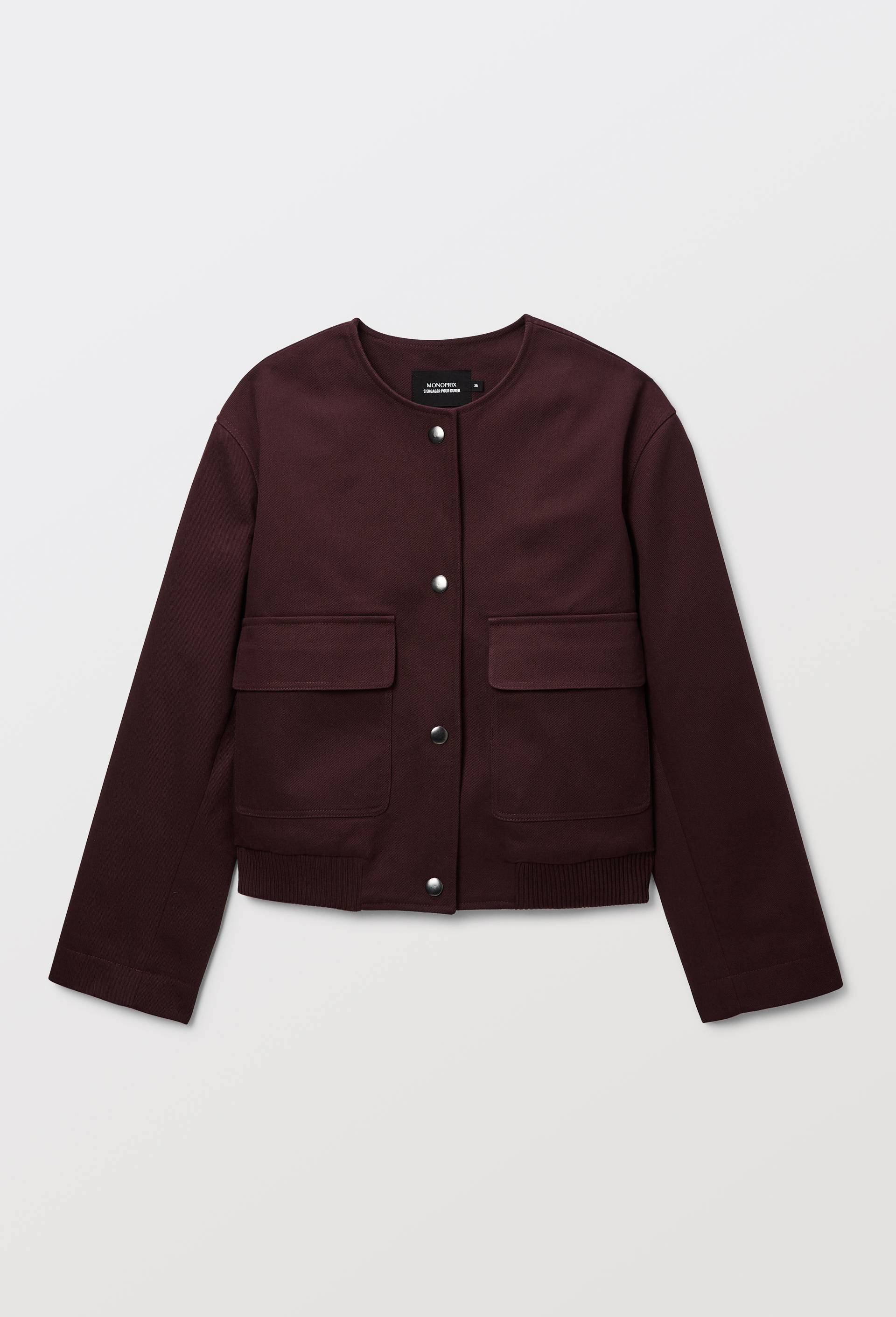 Veste courte contenant du coton, Rouge fonc&eacute;, large image number 4